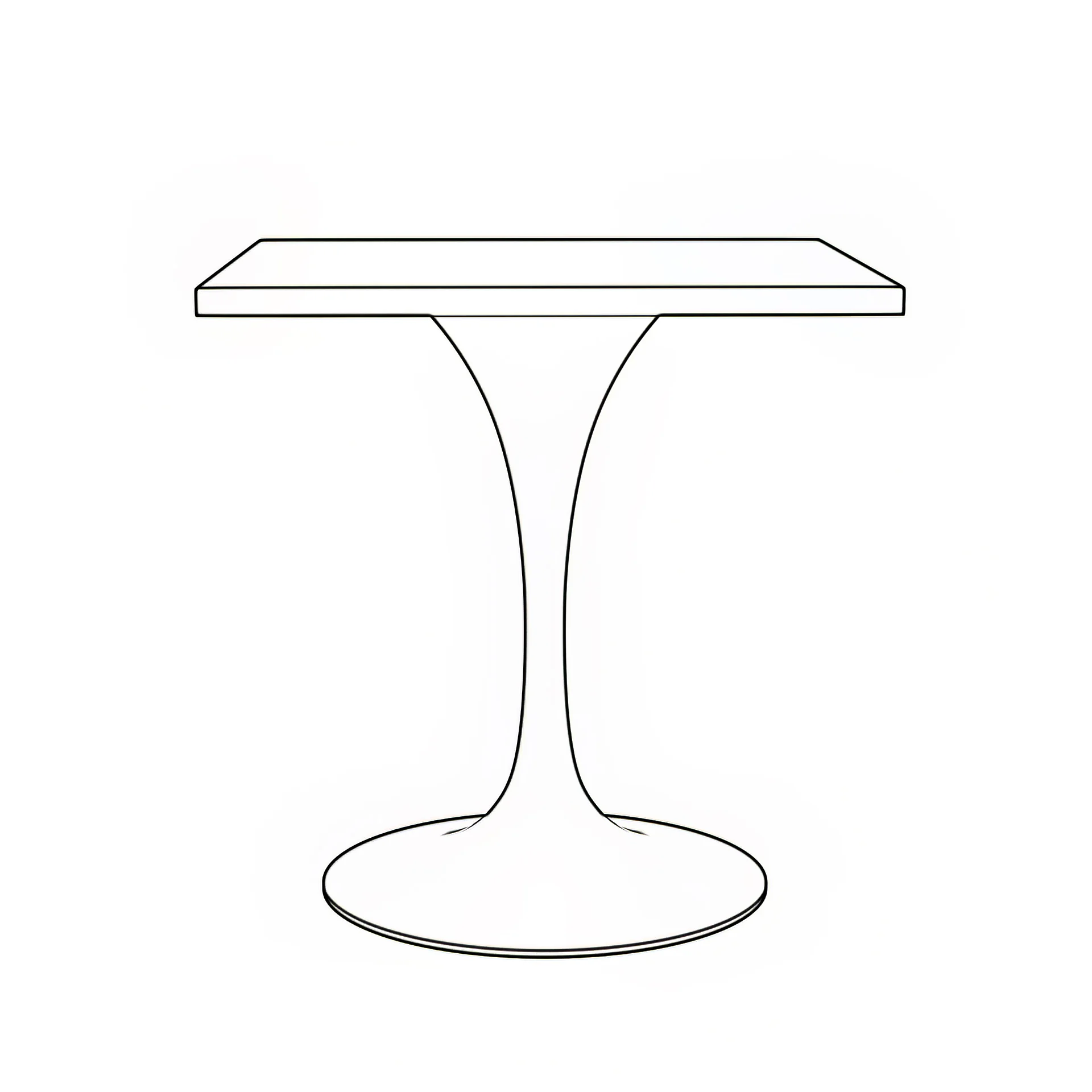 Verve Collection 27 Square Dining Table, White Base with Laminated White Marbleized Top