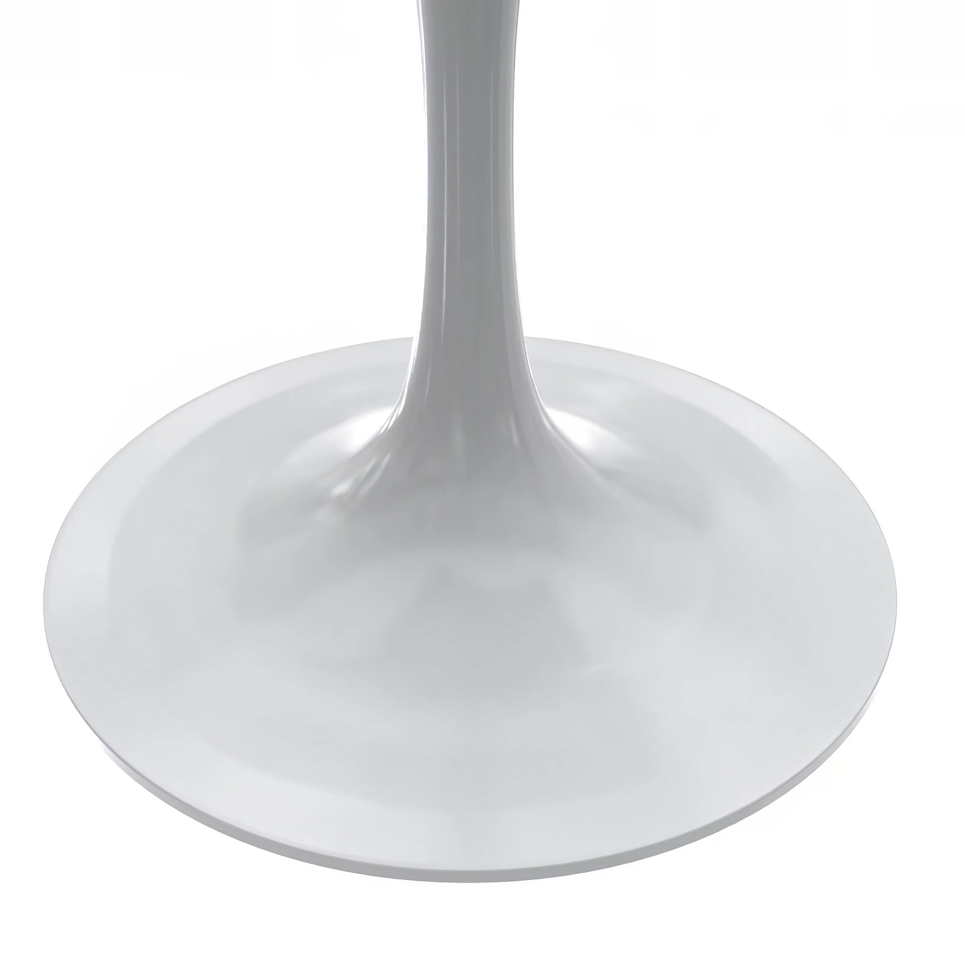 Verve Collection 27 Square Dining Table, White Base with Laminated White Marbleized Top