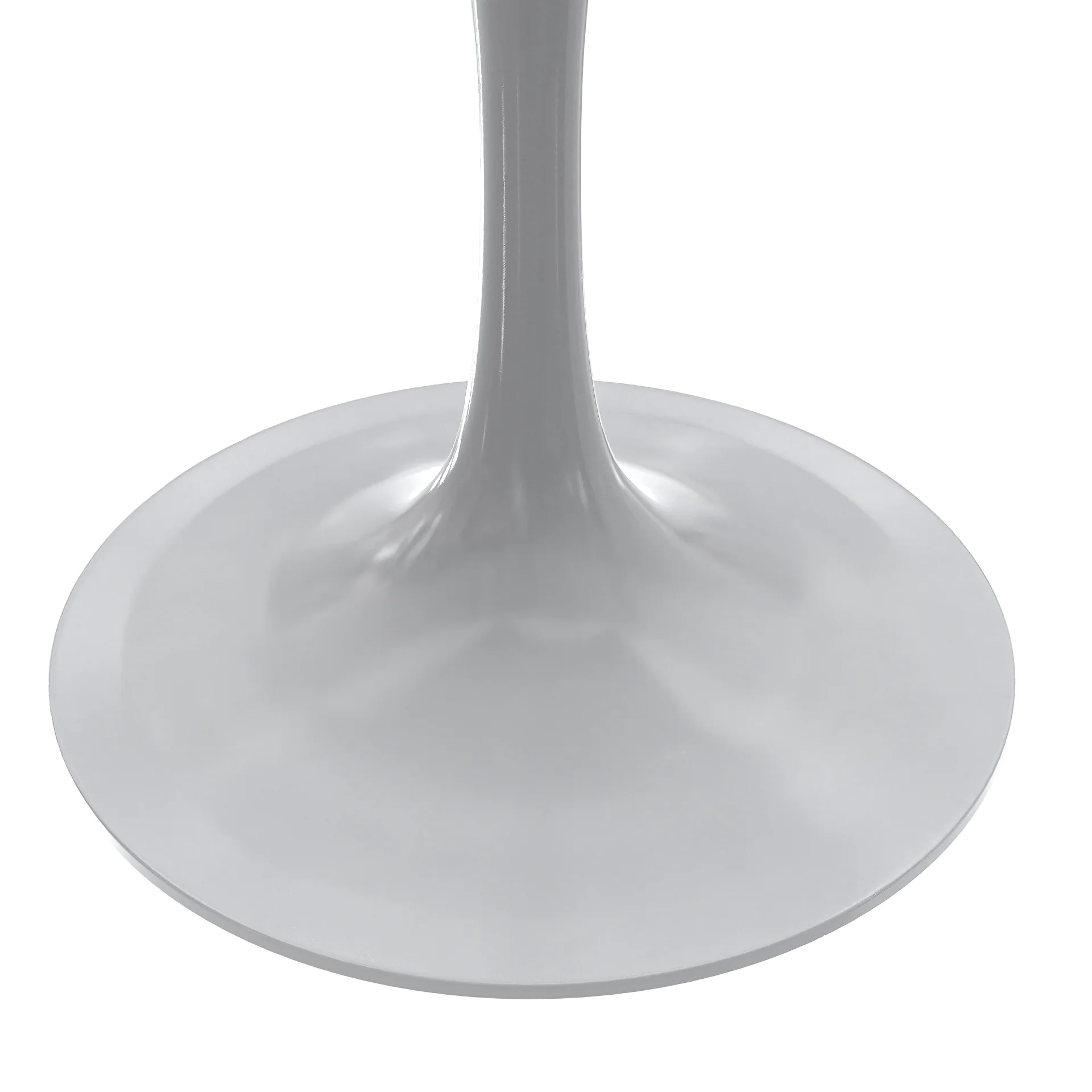 Verve Collection 36 Square Dining Table, White Base with Laminated White Marbleized Top