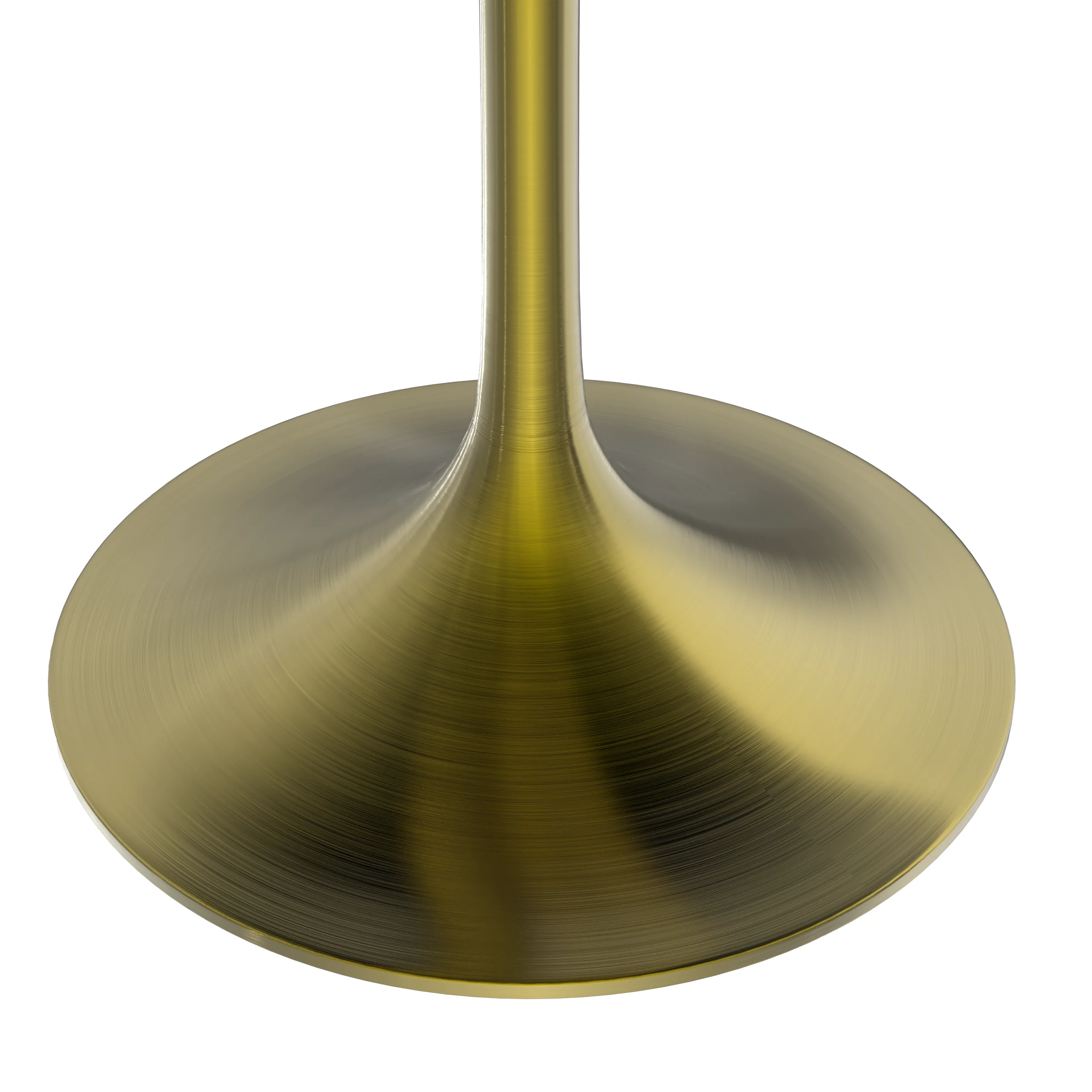 Verve Collection 48" Round Dining Table, Brushed Gold Base with Black MDF Top