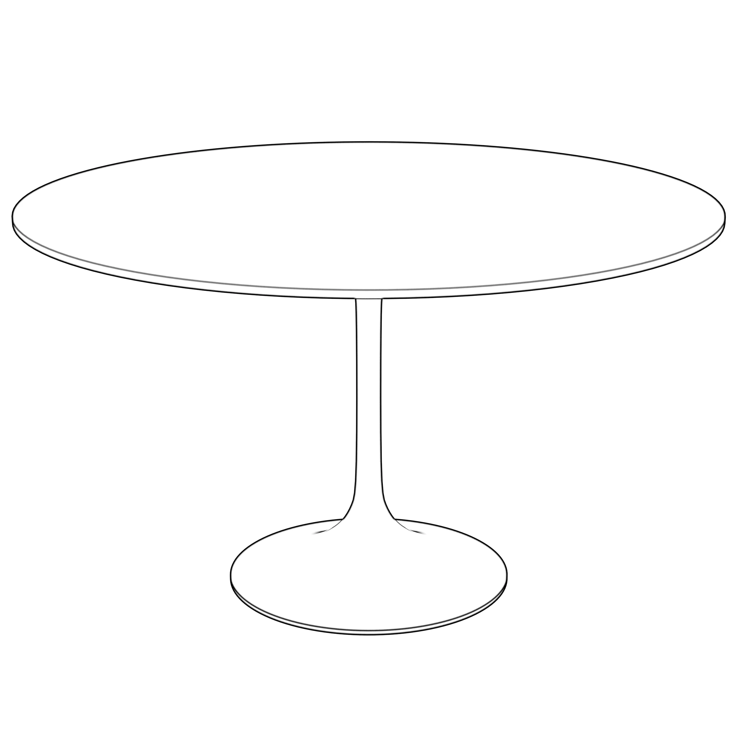 Verve Collection 48 Round Dining Table, Brushed Gold Base with Sintered Stone Black Top