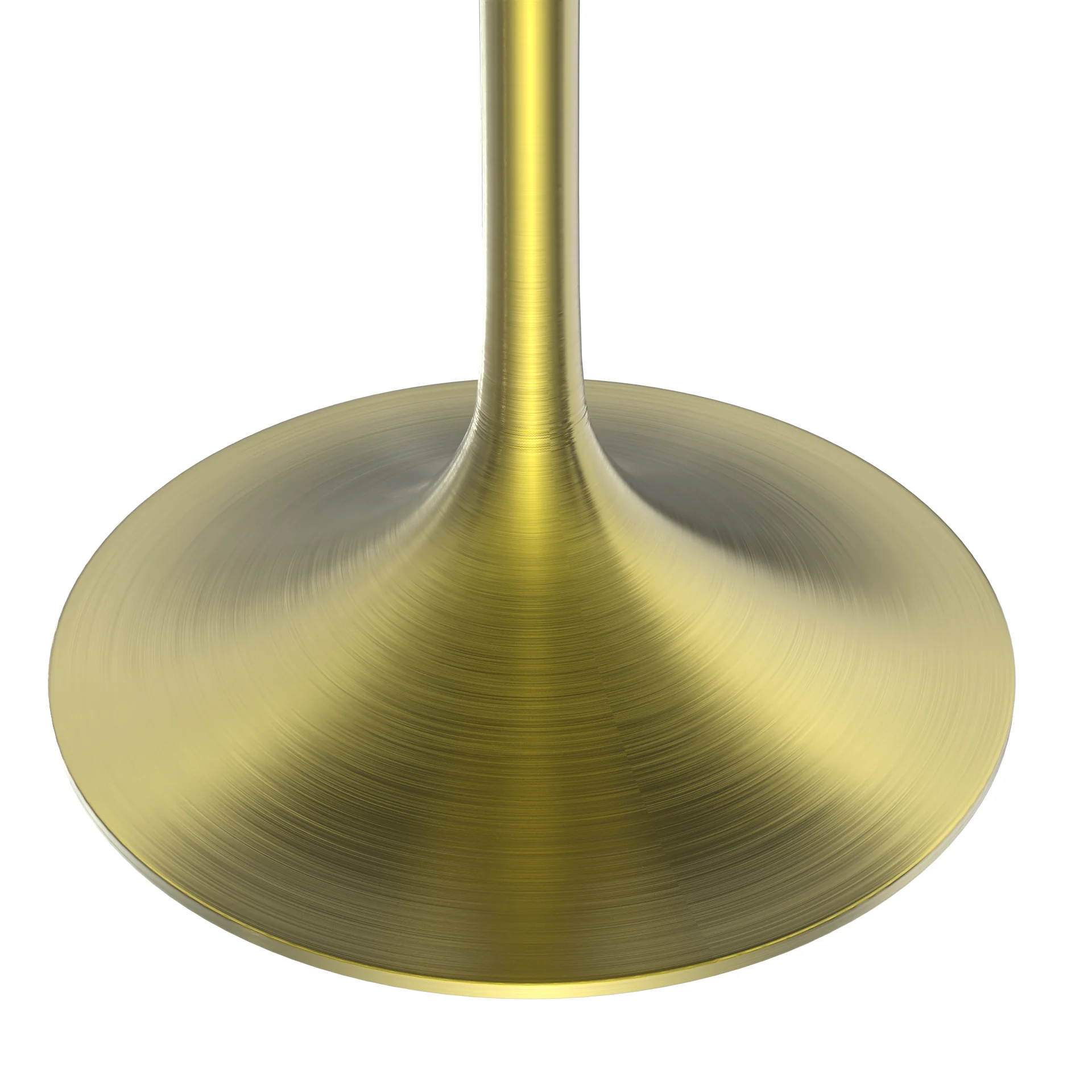 Verve Collection 48 Round Dining Table, Brushed Gold Base with Sintered Stone Grey Top