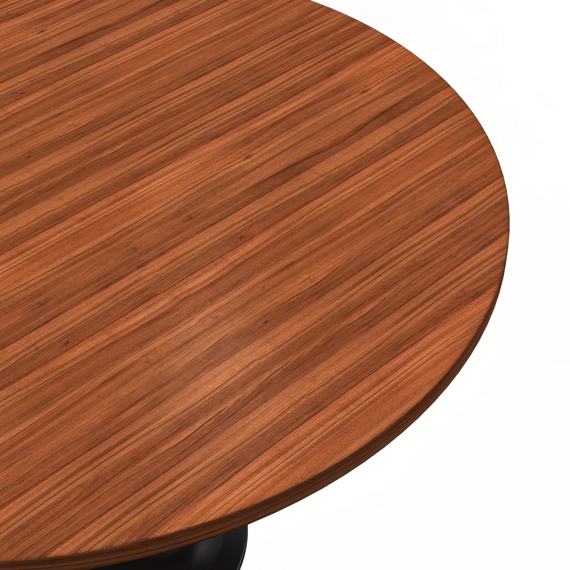 Verve Collection 48 Round Dining Table, Black Base with Cognac Brown MDF Top