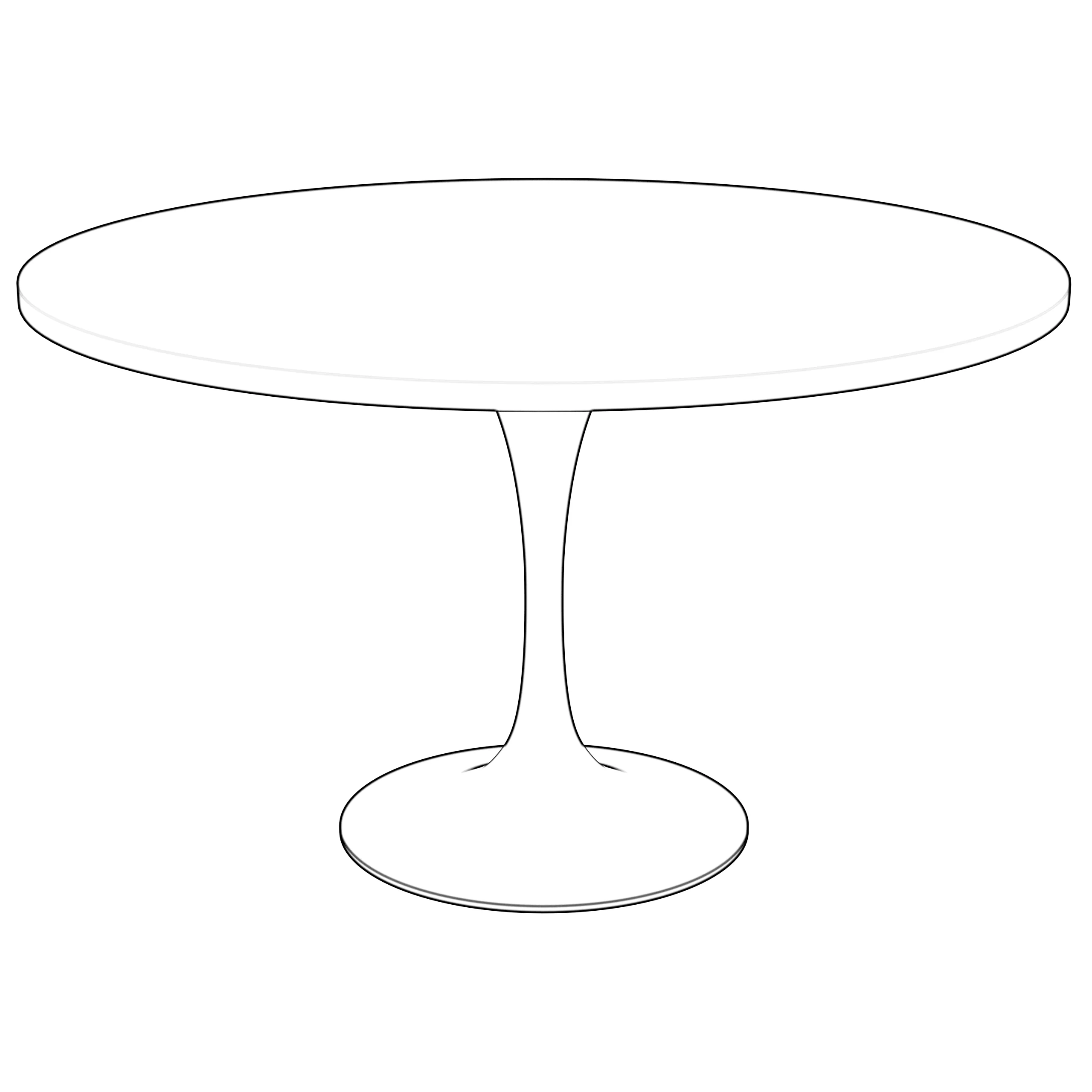 Verve Collection 48 Round Dining Table, Black Base with Dark Maple MDF Top