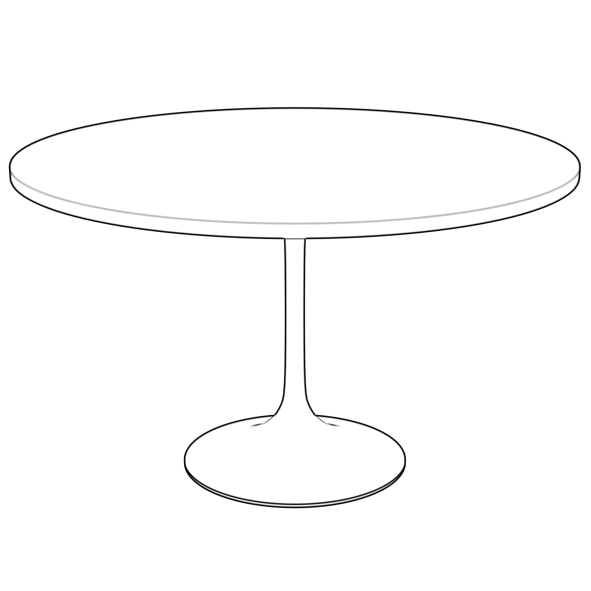 Verve Collection 48 Round Dining Table, Brushed Chrome Base with Sintered Stone White Top
