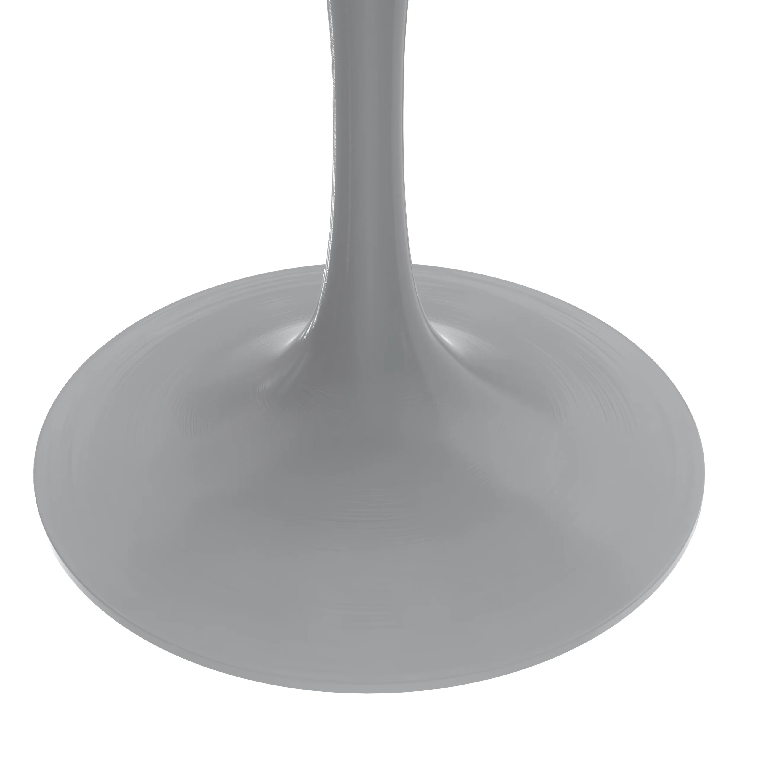 Verve Collection 48 Round Dining Table, White Base with Black MDF Top