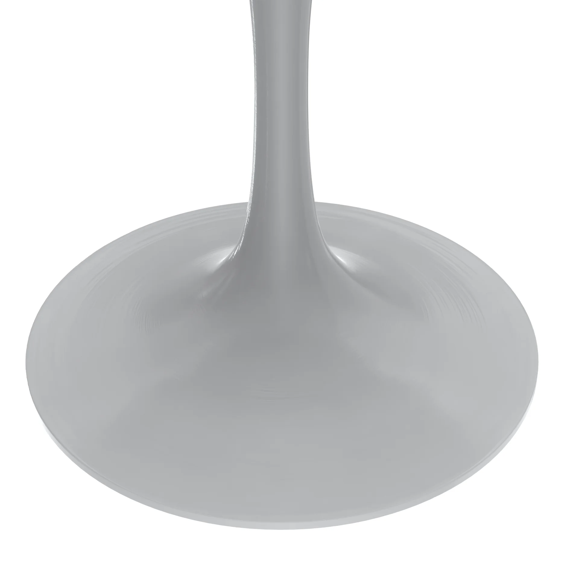 Verve Collection 48 Round Dining Table, White Base with Sintered Stone Grey Top