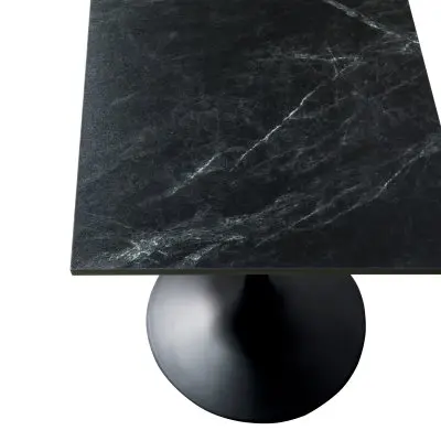 Verve Collection 24 Square Top Bar Height Table, Black Base with Black MDF Top