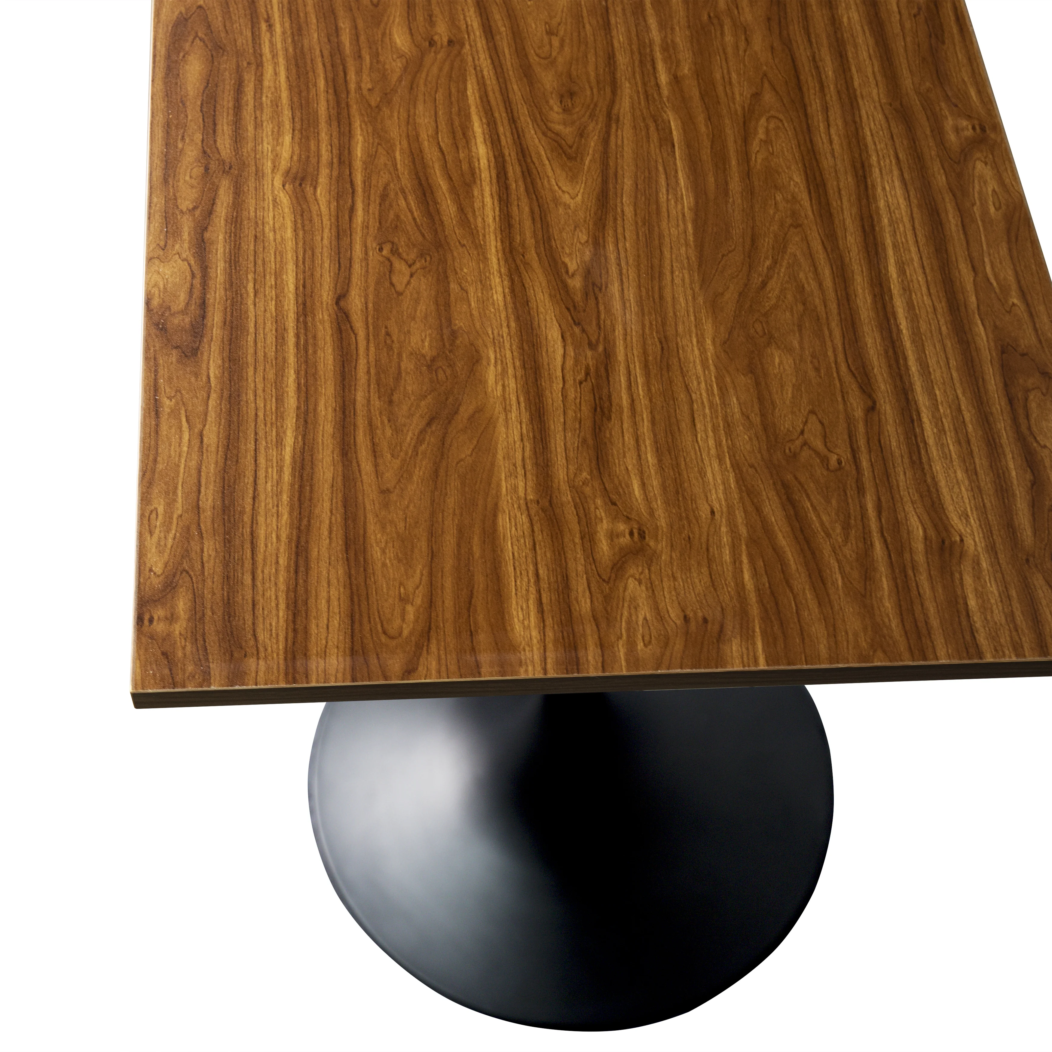 Verve Collection 24 Square Top Bar Height Table, Black Base with Cognac Brown MDF Top