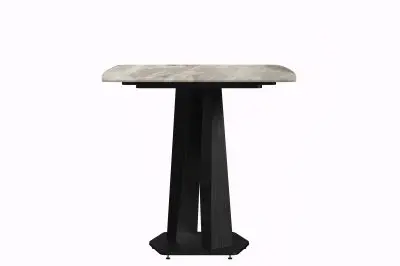 Voren Series Modern Dining Table Black Base, With 55 Deep Grey Sintered Stone Top