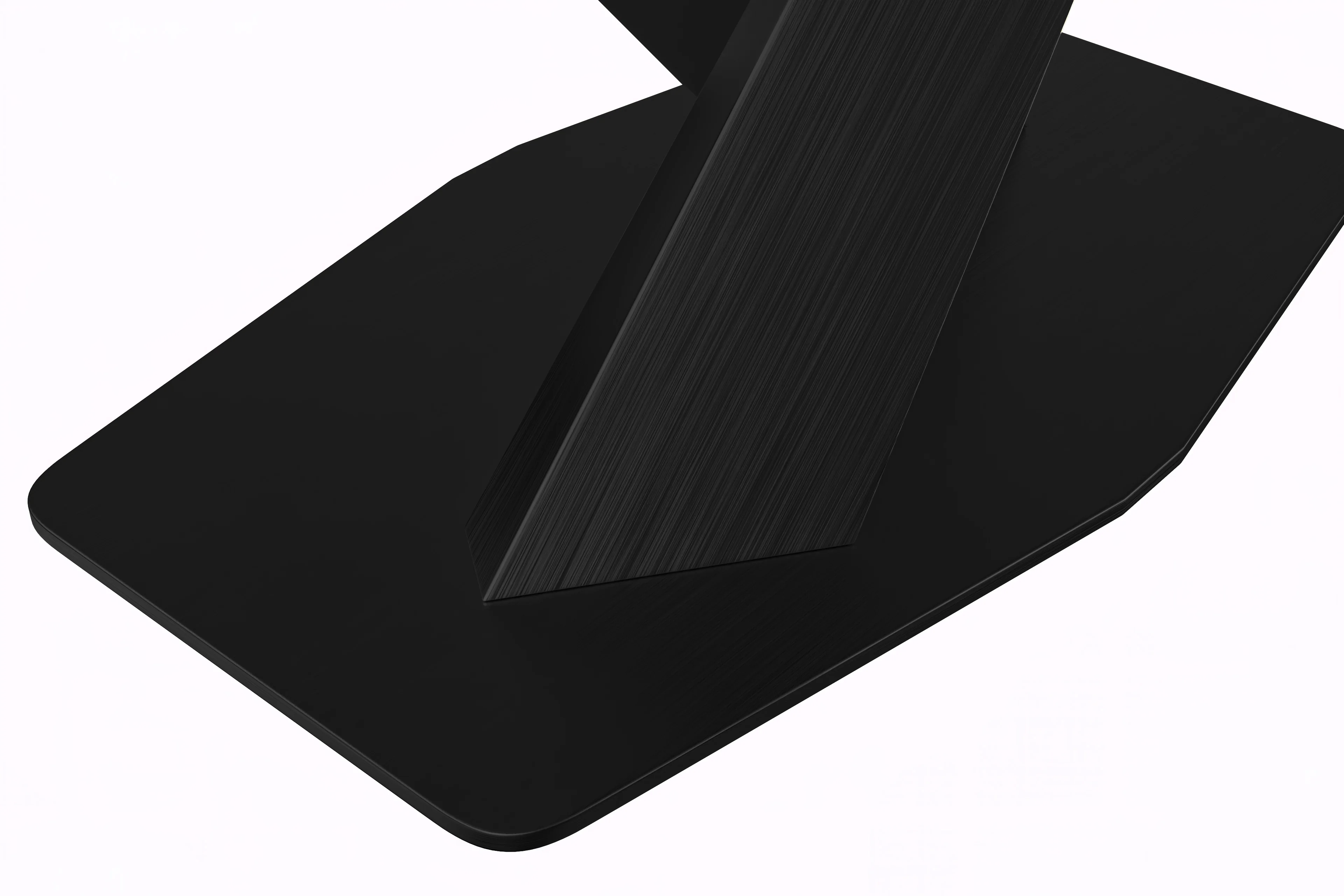 Voren Series Modern Dining Table Black Base, With 71 Black/Gold Sintered Stone Top