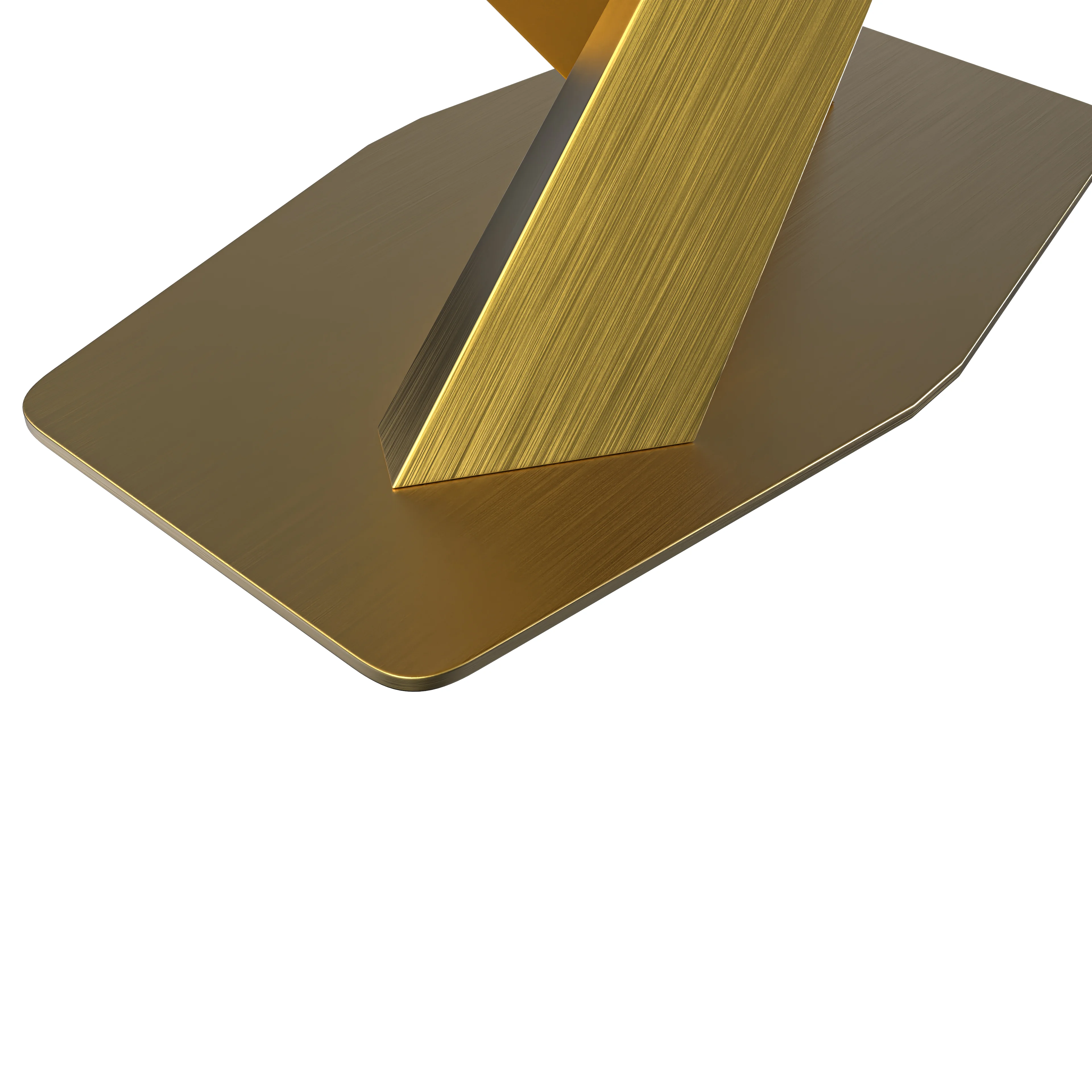 Voren Series Modern Dining Table Gold Base, With 62 Black/Gold Sintered Stone Top