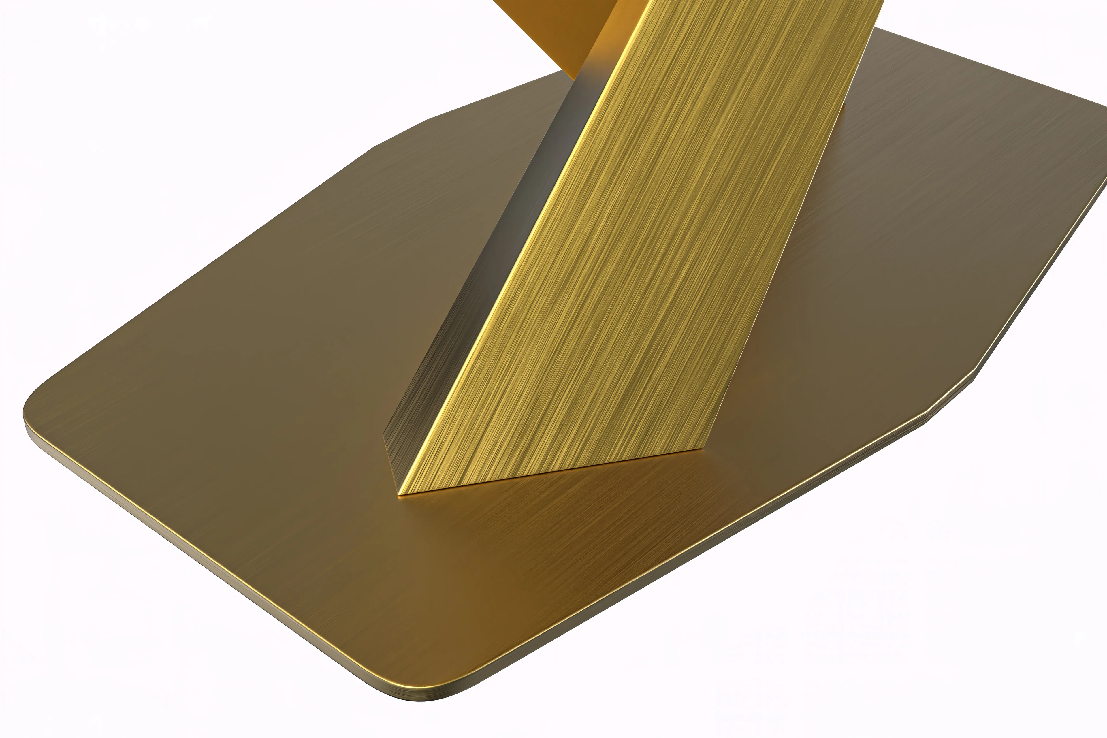 Voren Series Modern Dining Table Gold Base, With 62 Deep Grey Sintered Stone Top