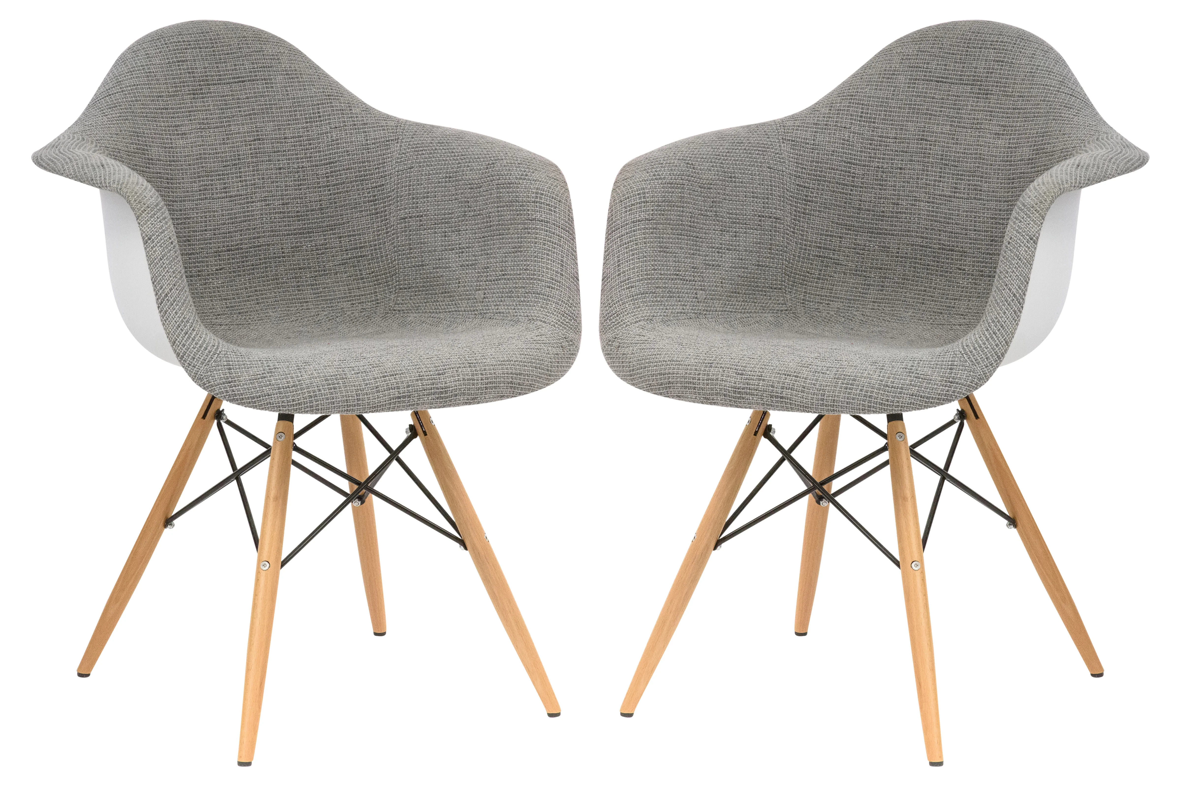 Willow Fabric Eiffel Accent Chair, Set of 2