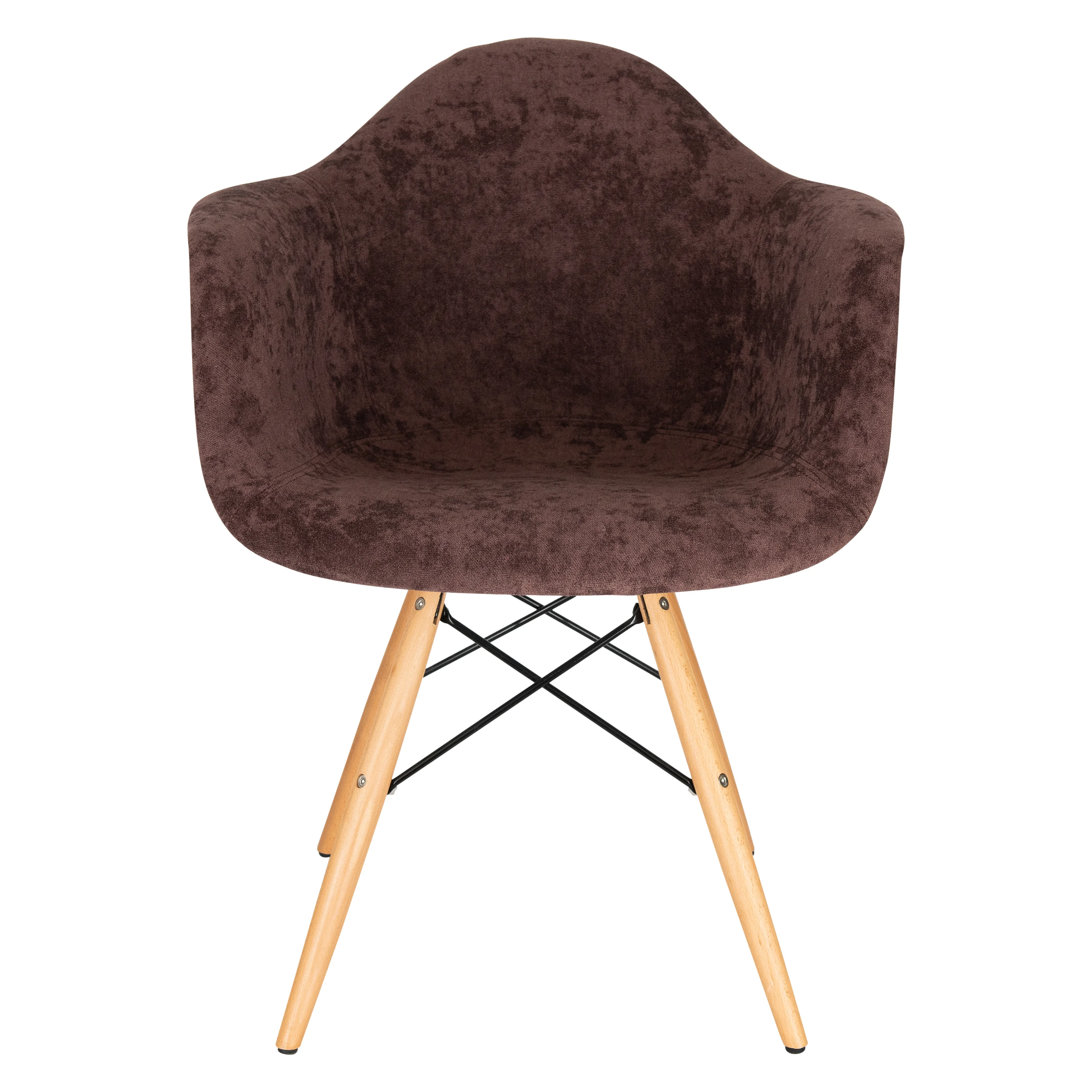 Willow Velvet Eiffel Wooden Base Accent Chair