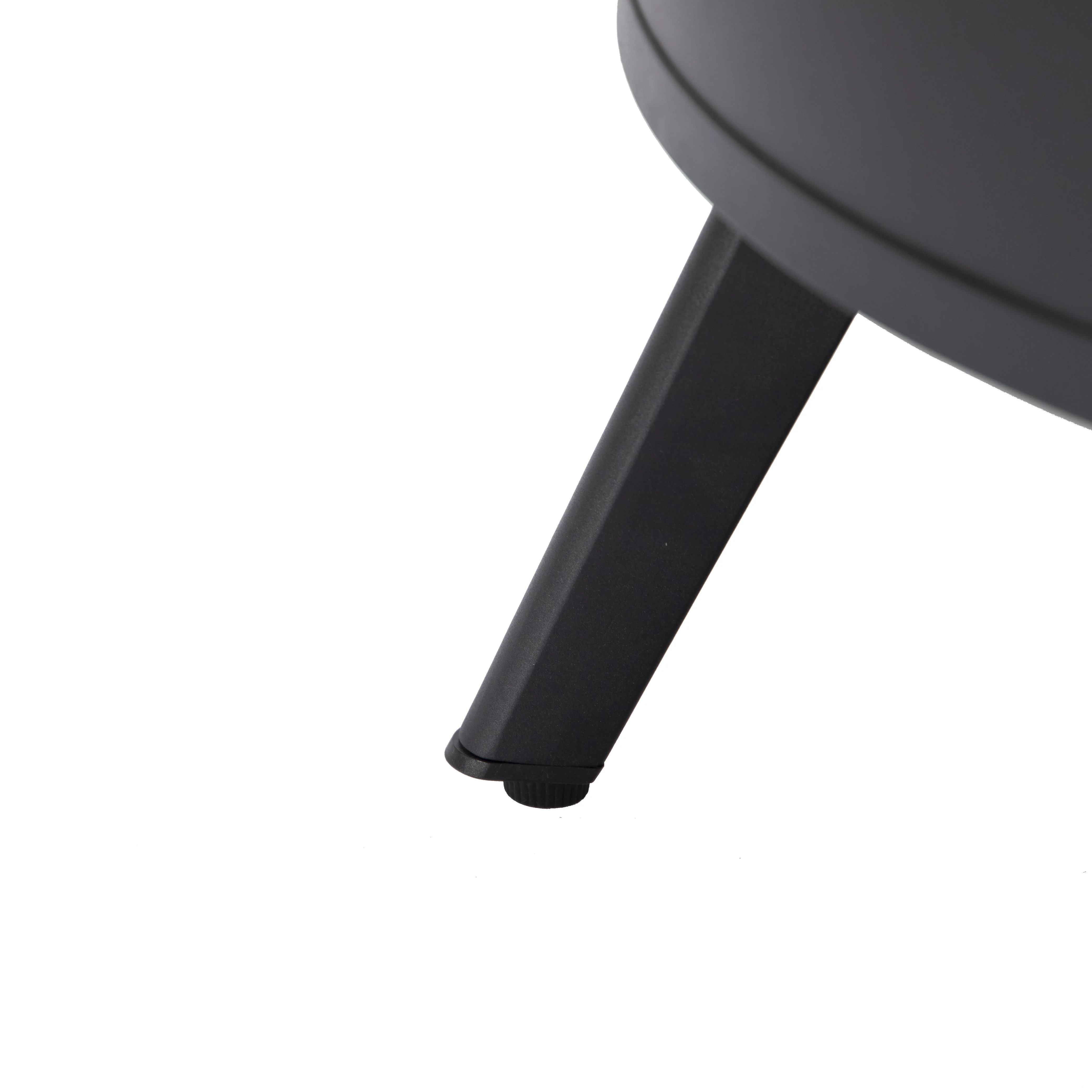 Walbrooke Outdoor Patio Aluminum Round Fire Pit Side Table with Lid and Fire Glass for Patio and Backyard Garden