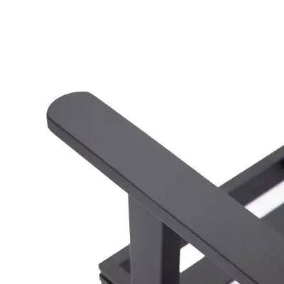 Walbrooke Modern Outdoor Patio Loveseat with Black Aluminum Frame and Removable Cushions For Patio and Backyard Garden