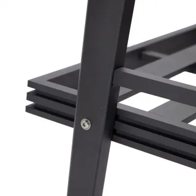 Walbrooke Modern Outdoor Patio Loveseat with Black Aluminum Frame and Removable Cushions For Patio and Backyard Garden