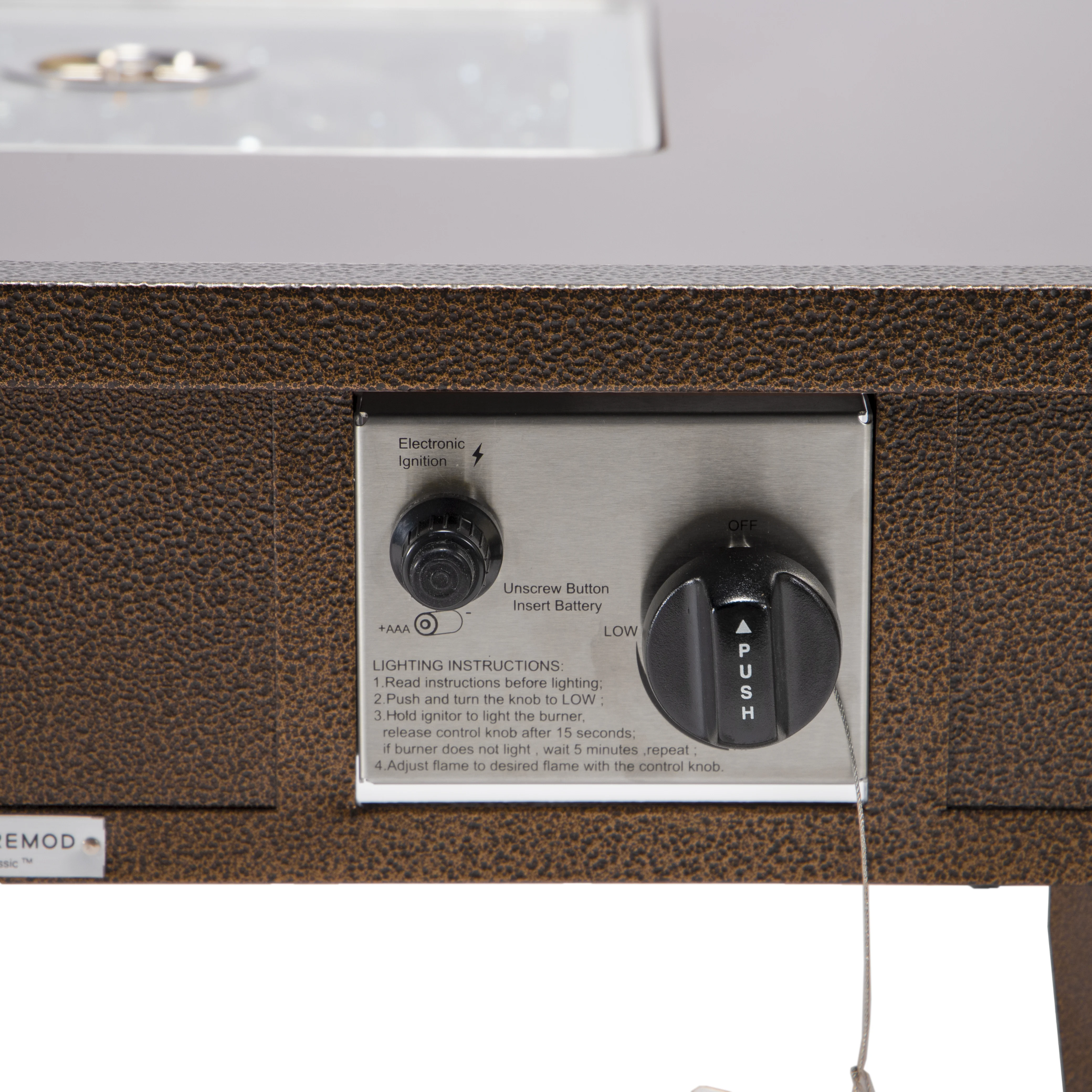 Walbrooke Outdoor Patio Aluminum Square Fire Pit Side Table with Lid and Fire Glass for Patio and Backyard Garden