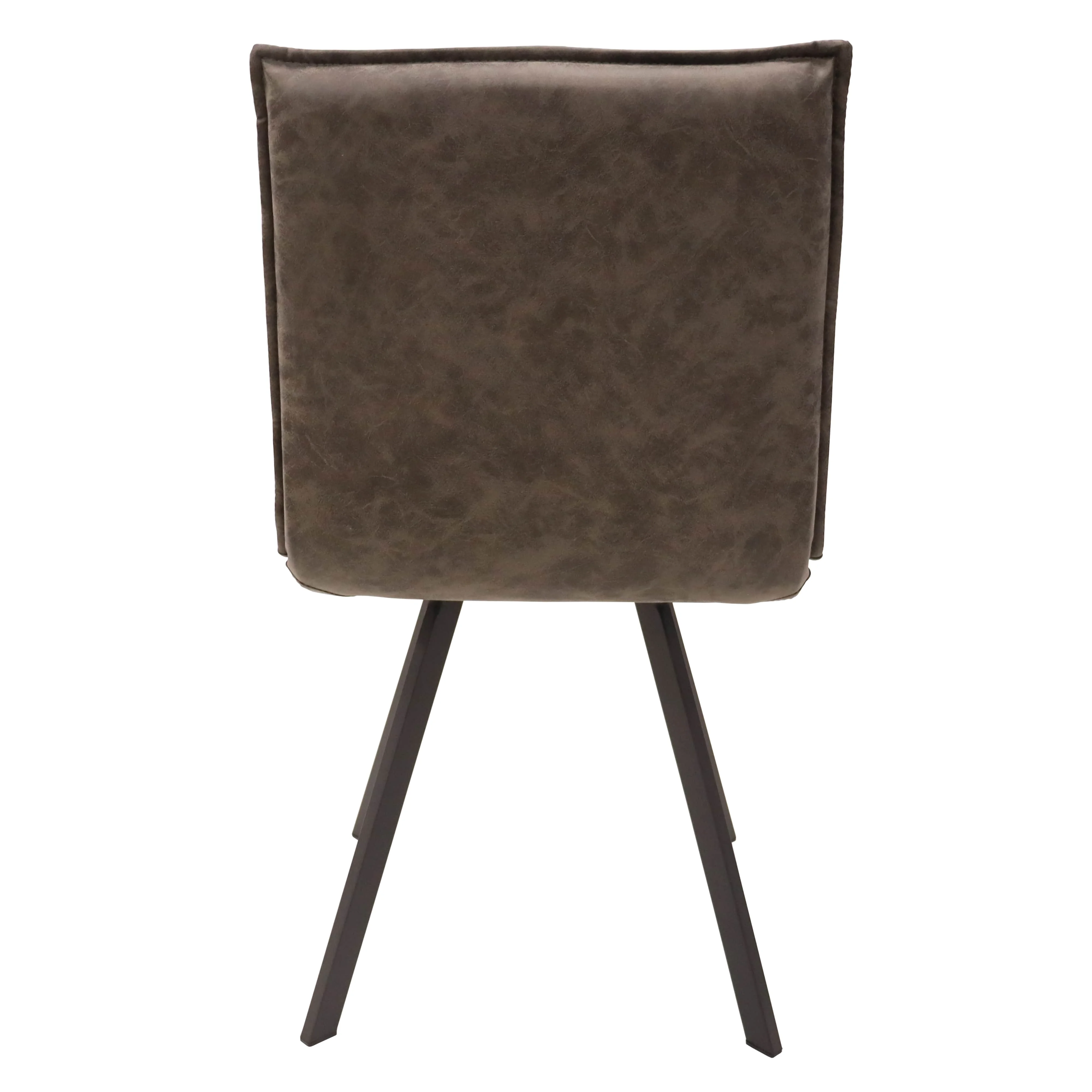 Zayle 5-Piece Dining Set with 55" Rectangular Dining Table in White Grey Sintered Stone Top and 4 Leather Dining Chairs in Peacock Blue