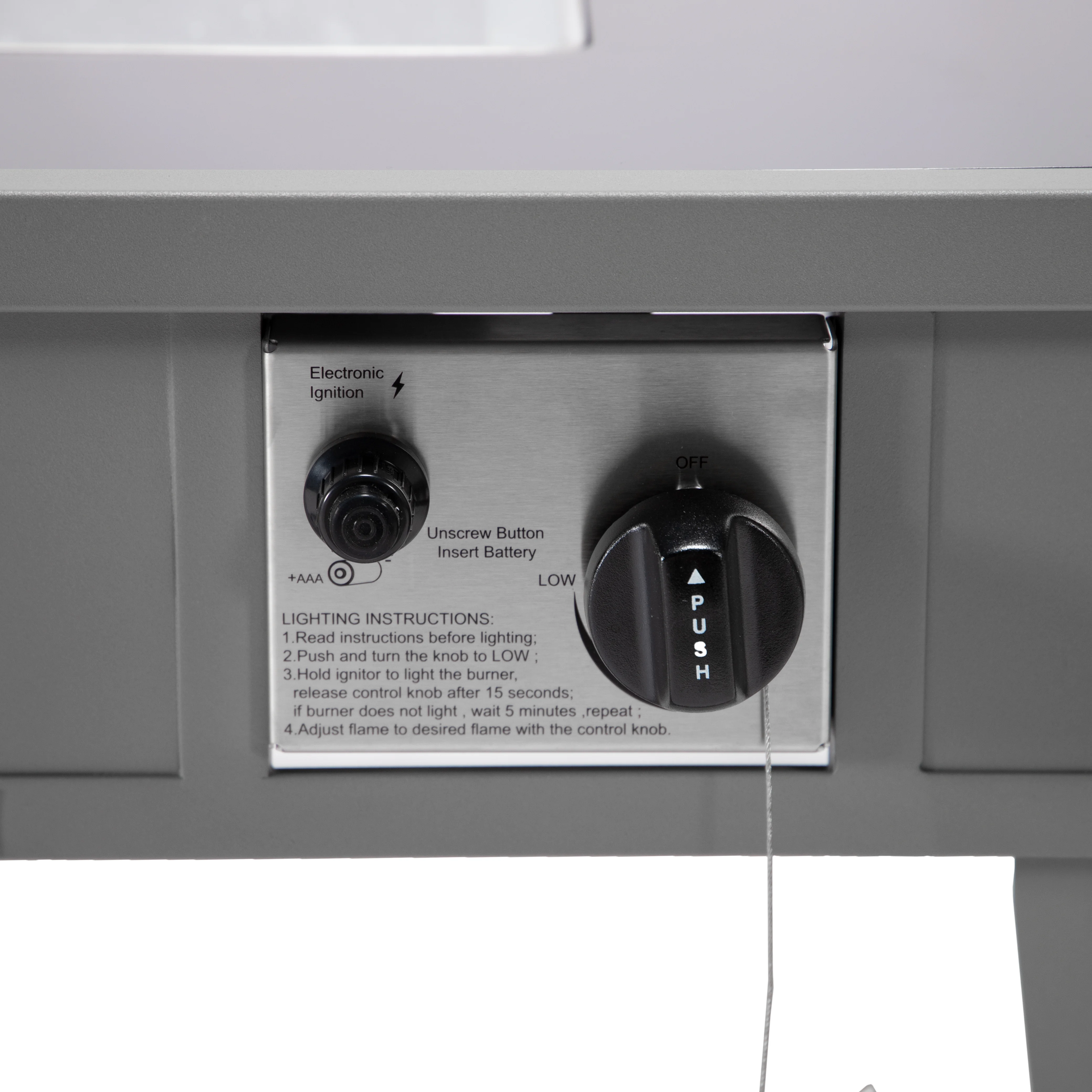 Walbrooke Outdoor Patio Aluminum Square Fire Pit Side Table with Lid and Fire Glass for Patio and Backyard Garden