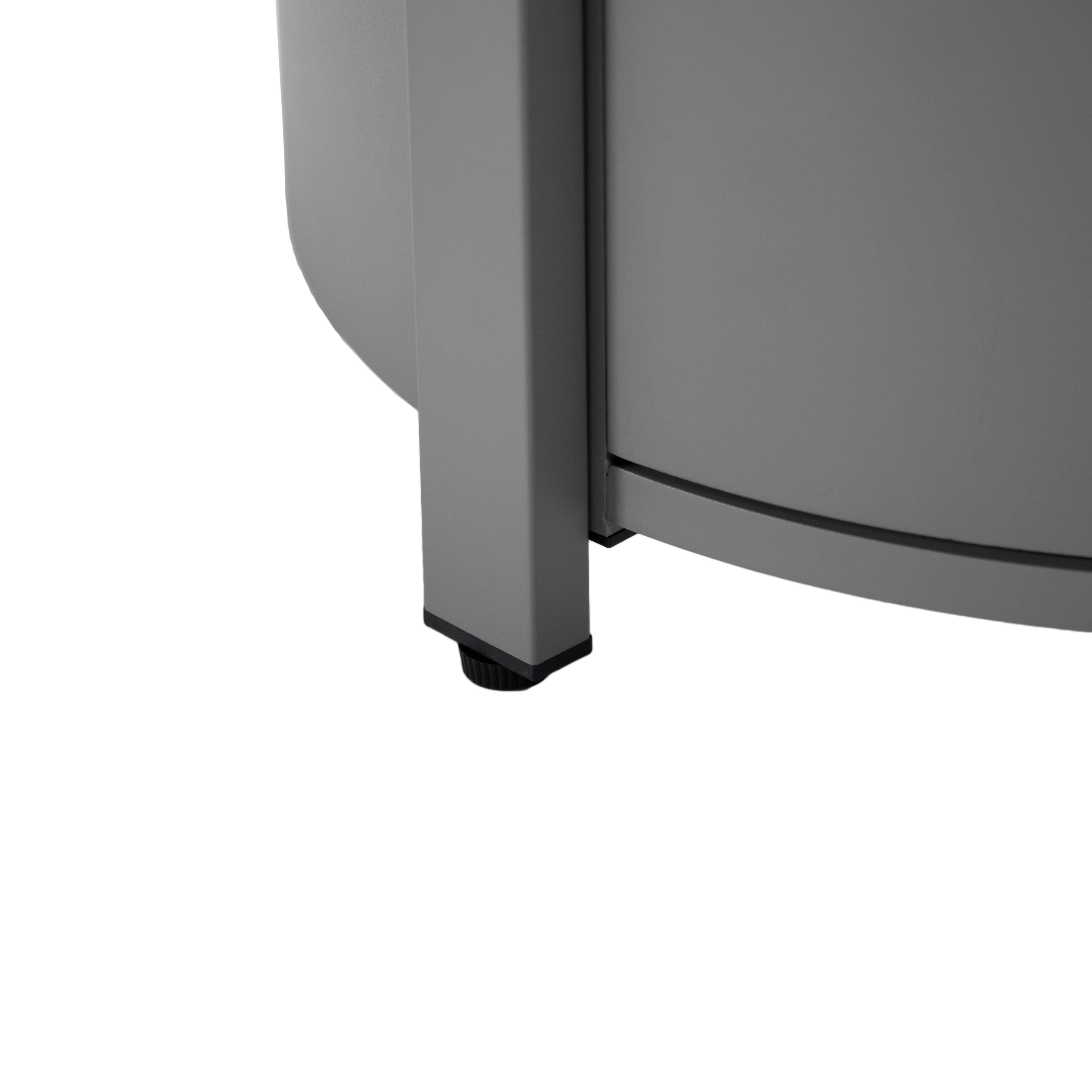 Walbrooke Patio Round Fire Pit and Tank Holder in Grey