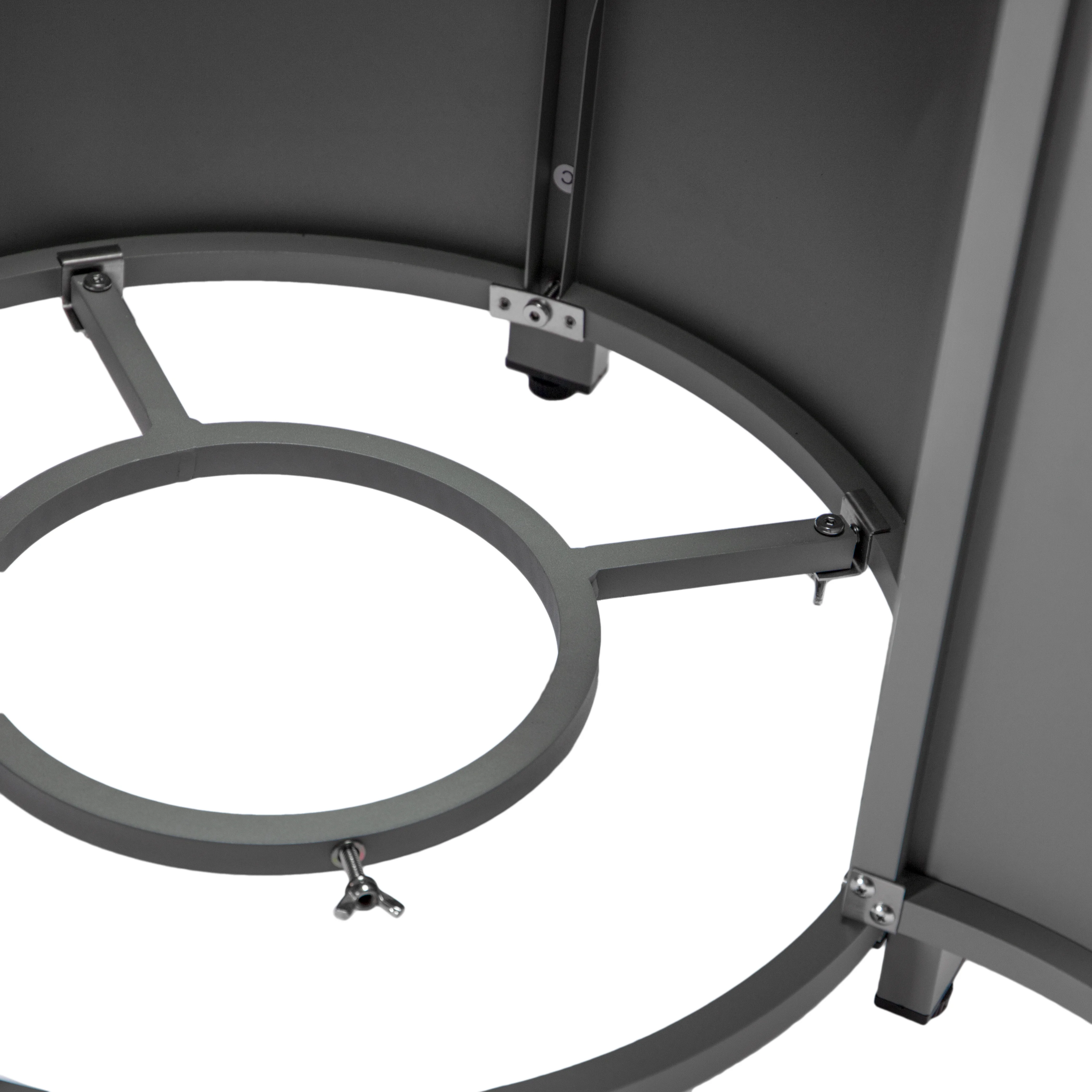 Walbrooke Patio Round Fire Pit and Tank Holder in Grey