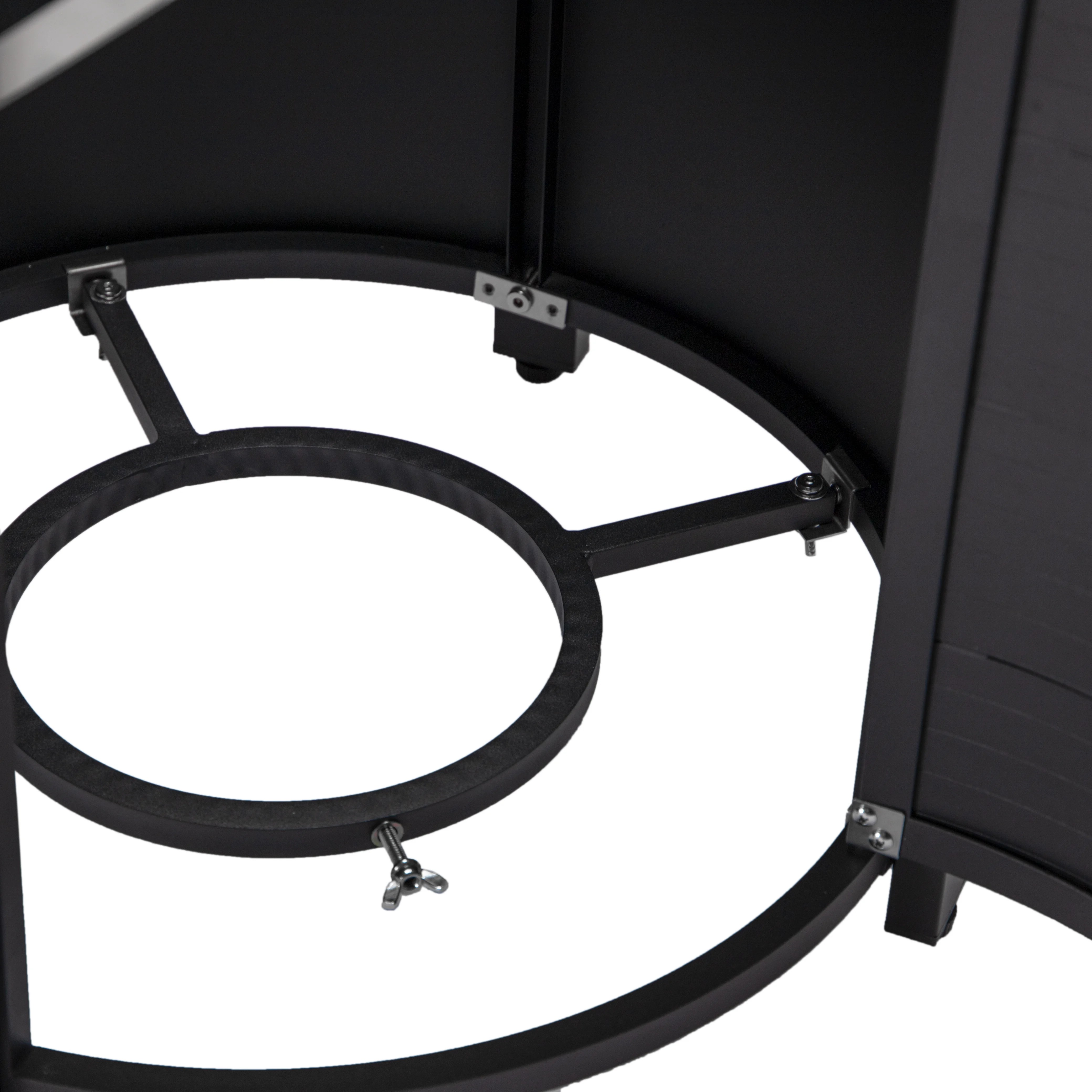 Walbrooke Black Patio Round Tank Holder in Black