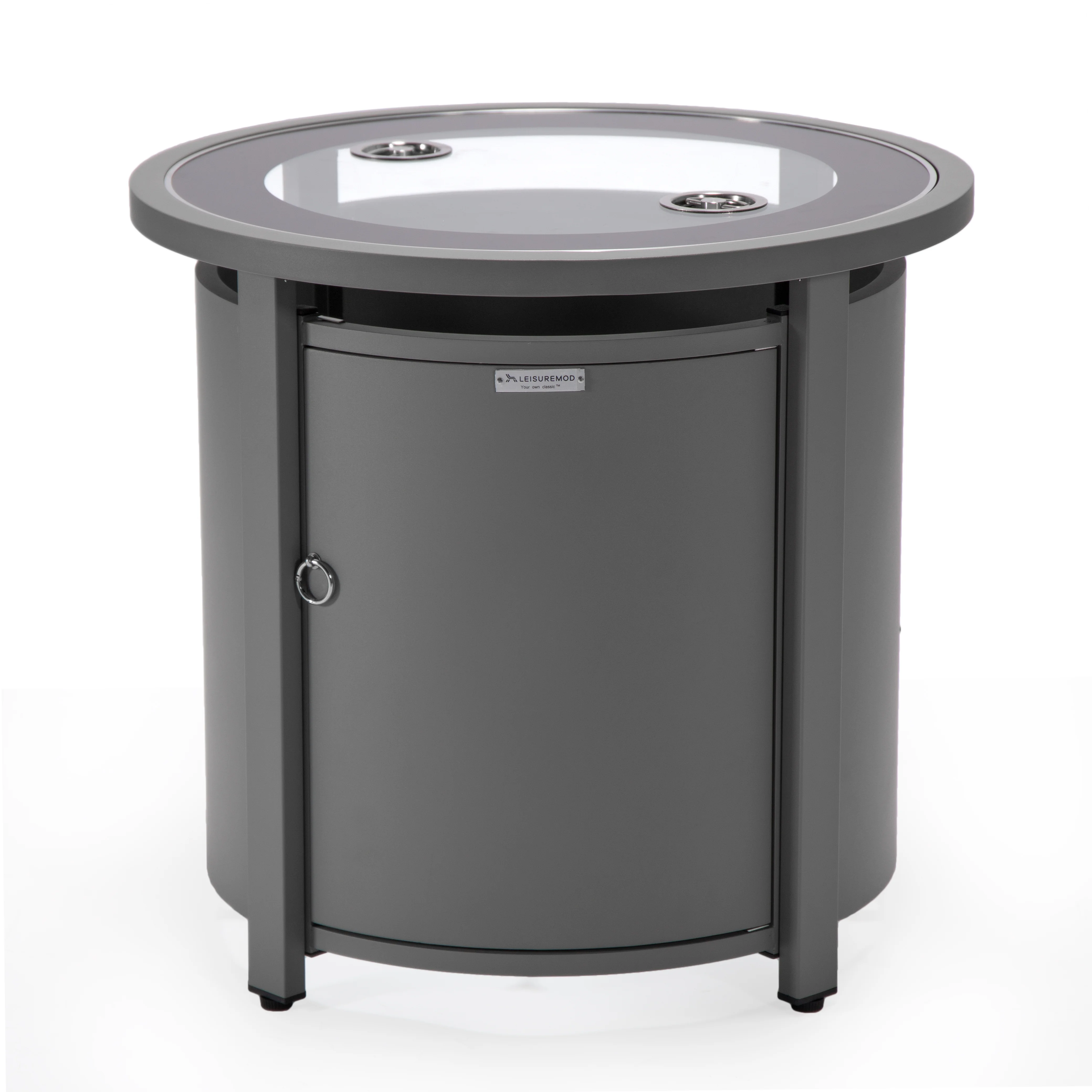 Walbrooke Grey Patio Round Tank Holder in Grey