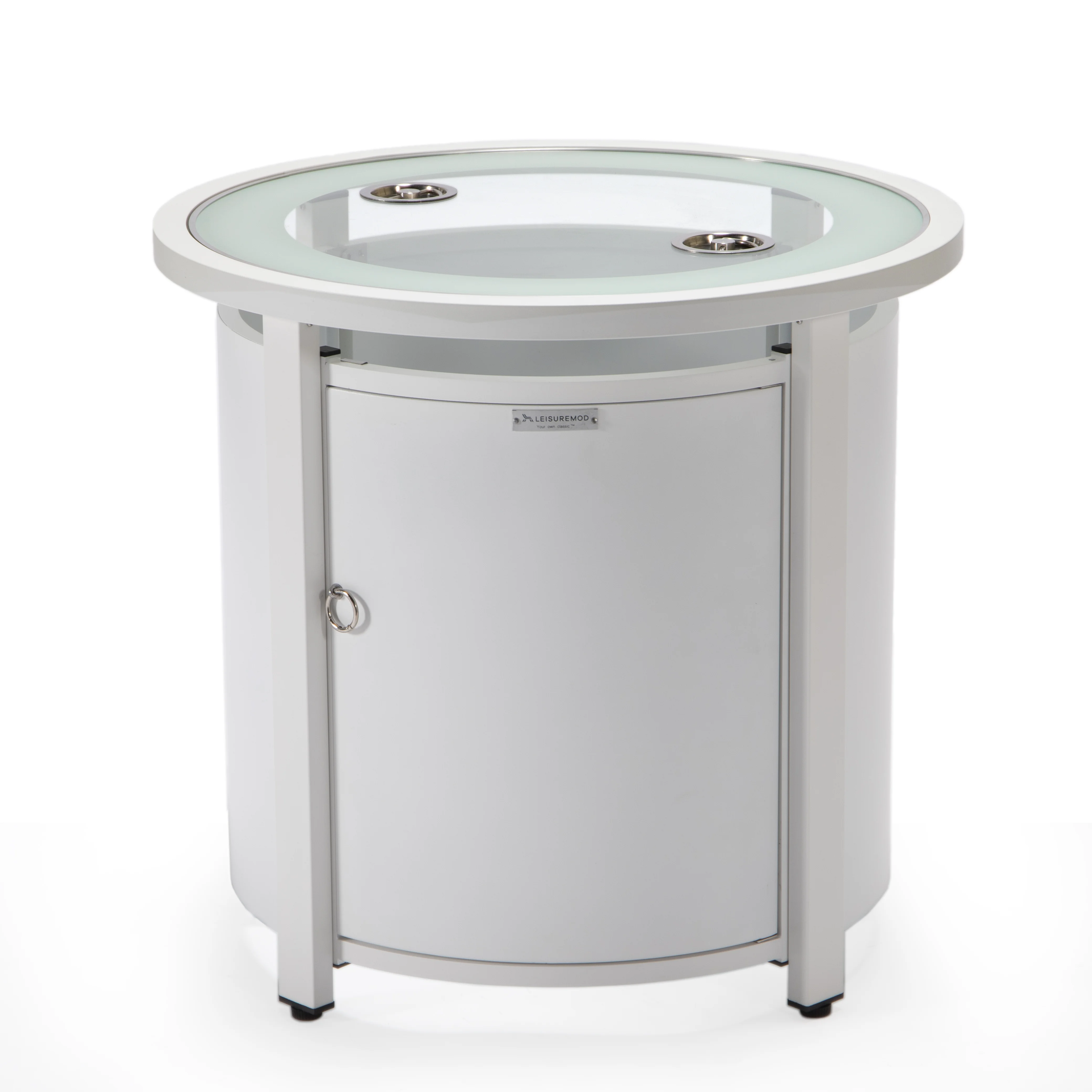 Walbrooke White Patio Round Tank Holder in White