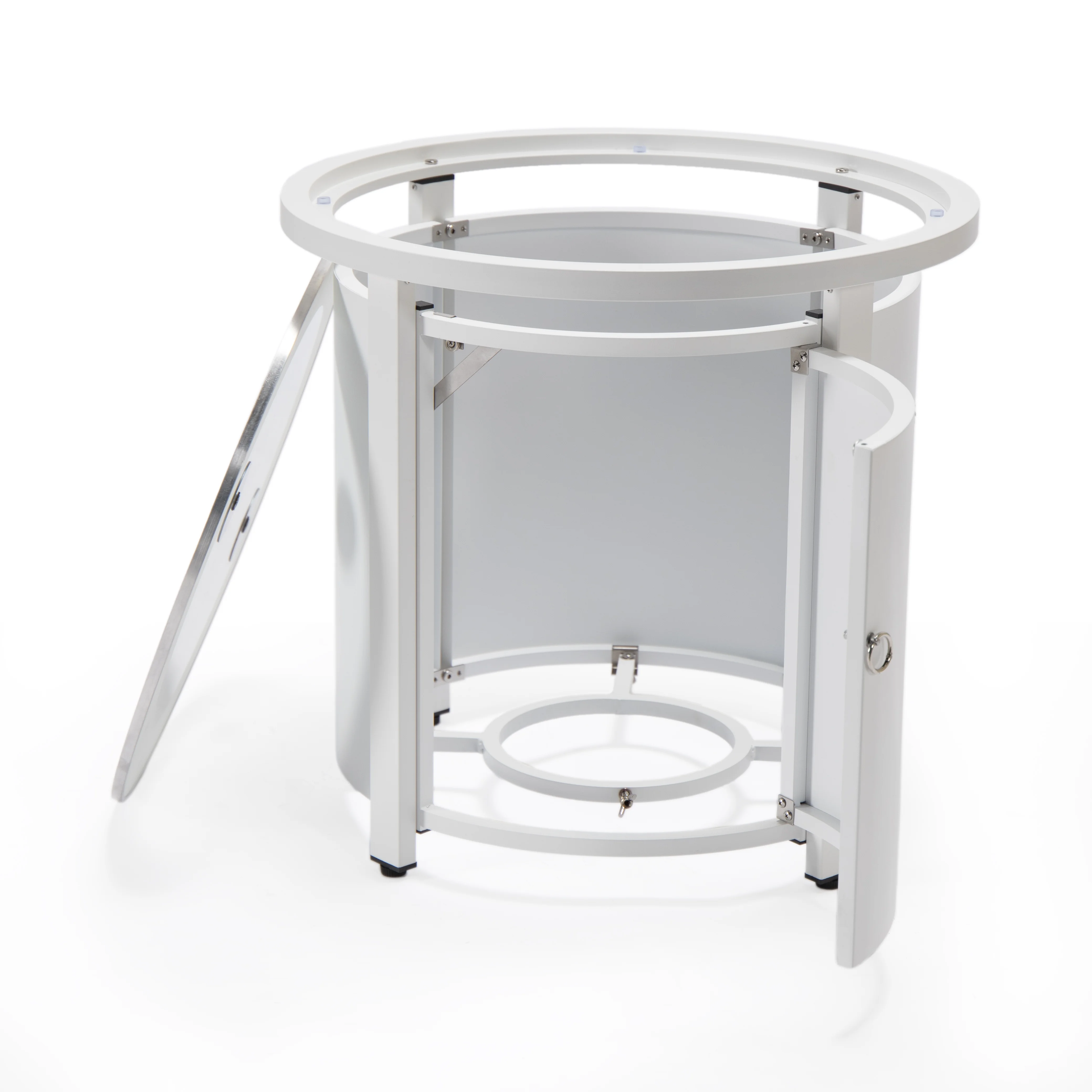 Walbrooke White Patio Round Tank Holder in White