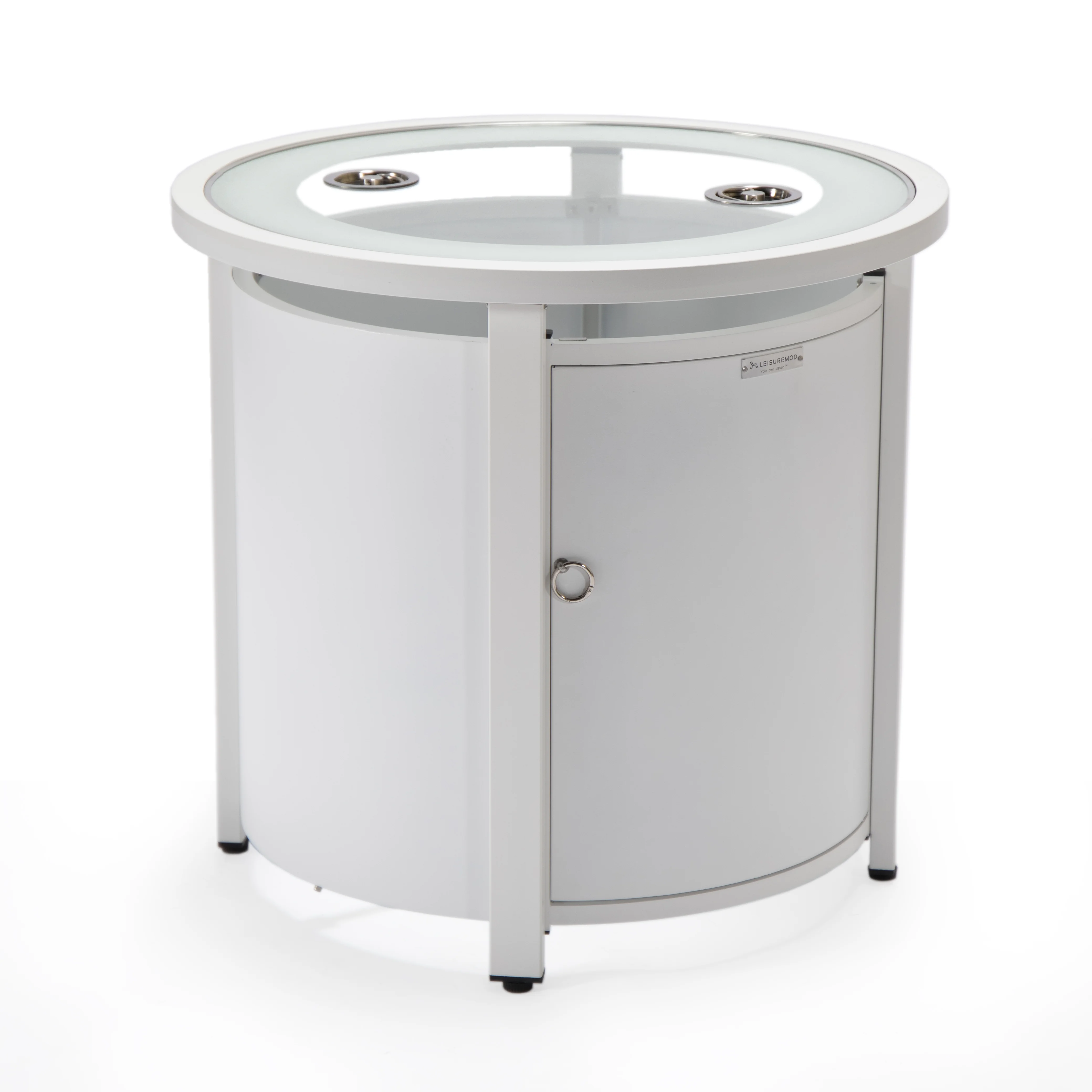 Walbrooke White Patio Round Tank Holder in White