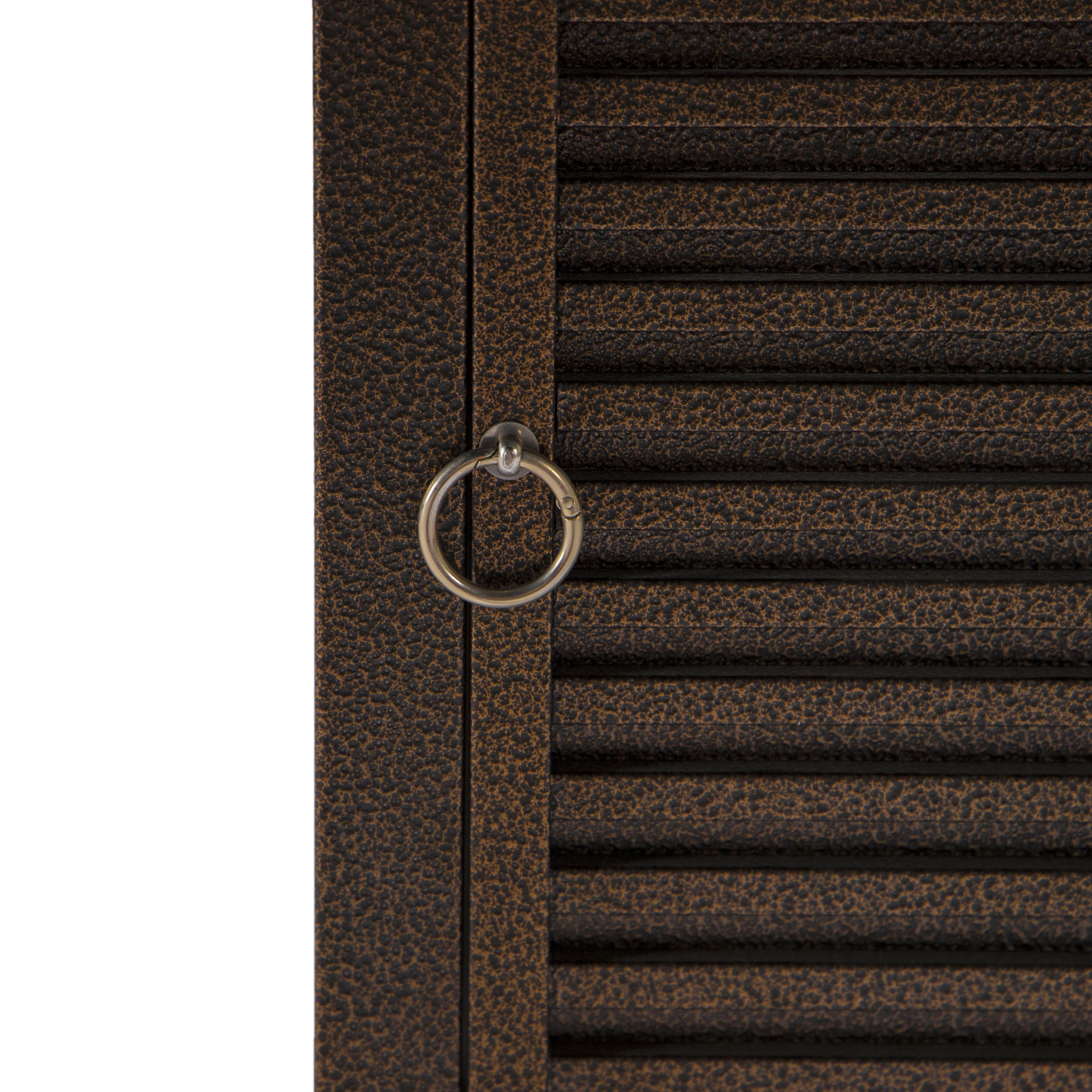 Walbrooke Brown Patio Square Tank Holder with Slats Design in Brown