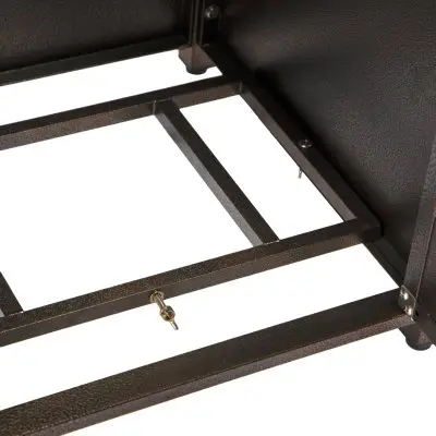 Walbrooke Brown Patio Square Tank Holder with Slats Design in Brown