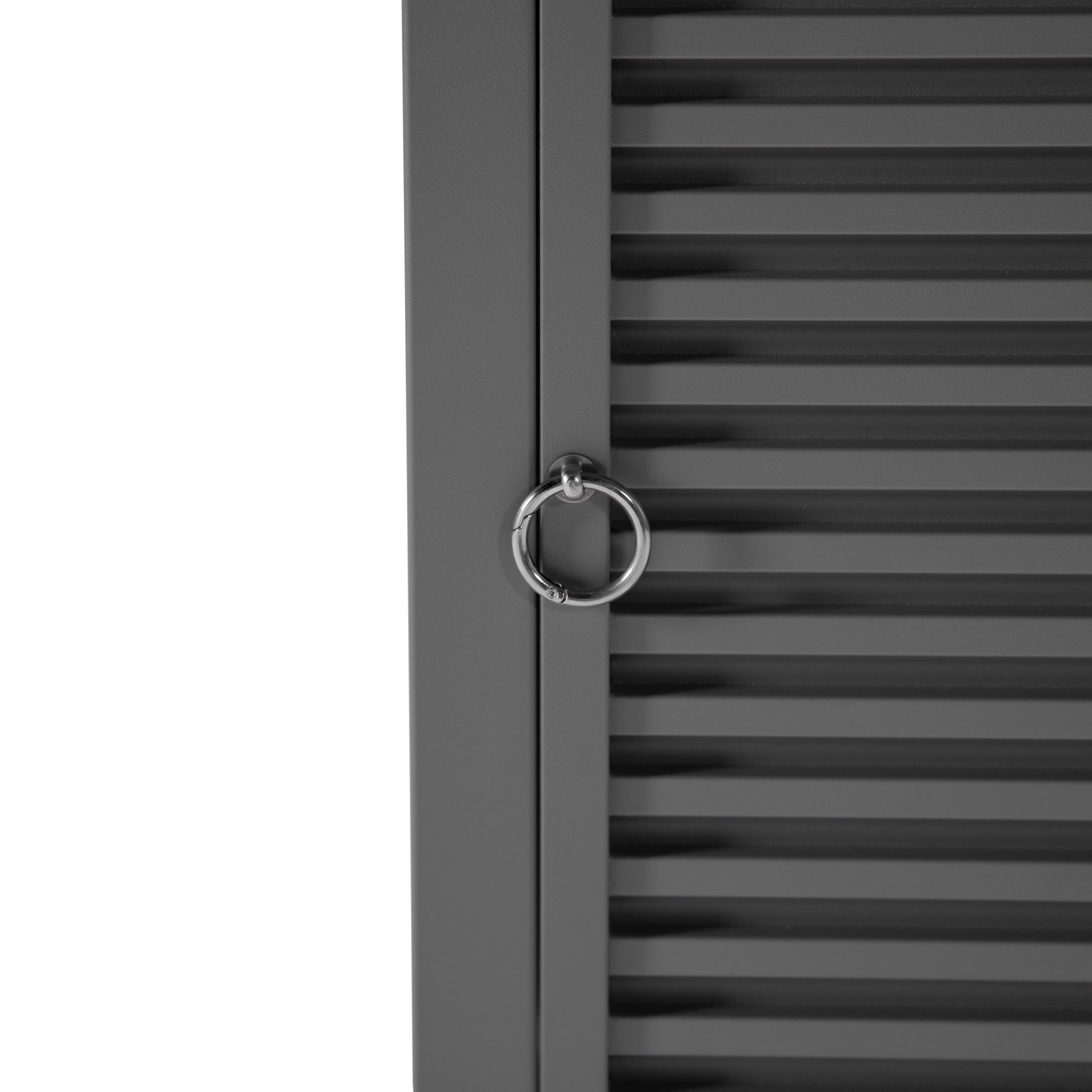 Walbrooke Grey Patio Square Tank Holder with Slats Design in Grey