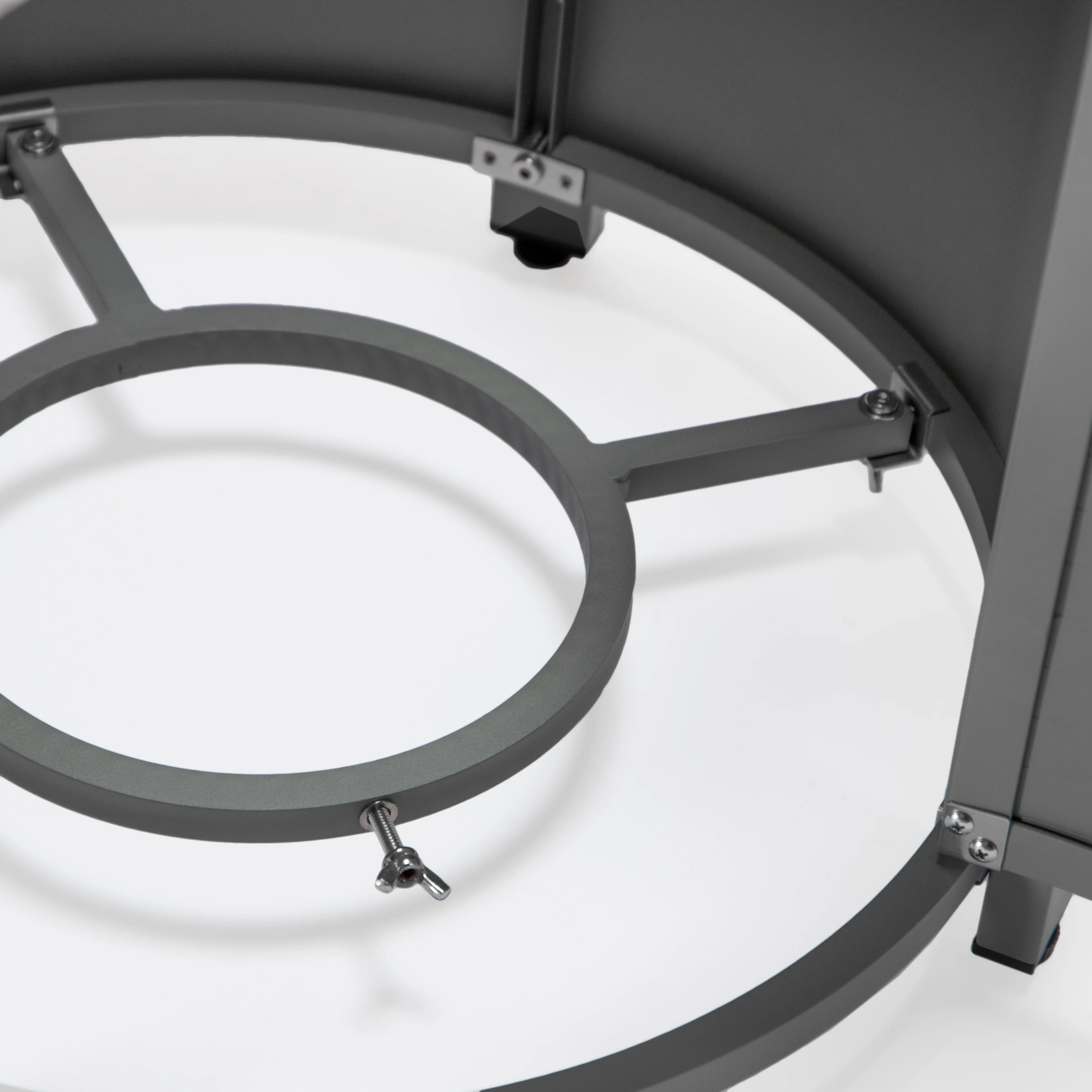 Walbrooke Grey Patio Round Tank Holder with Slats Design in Grey