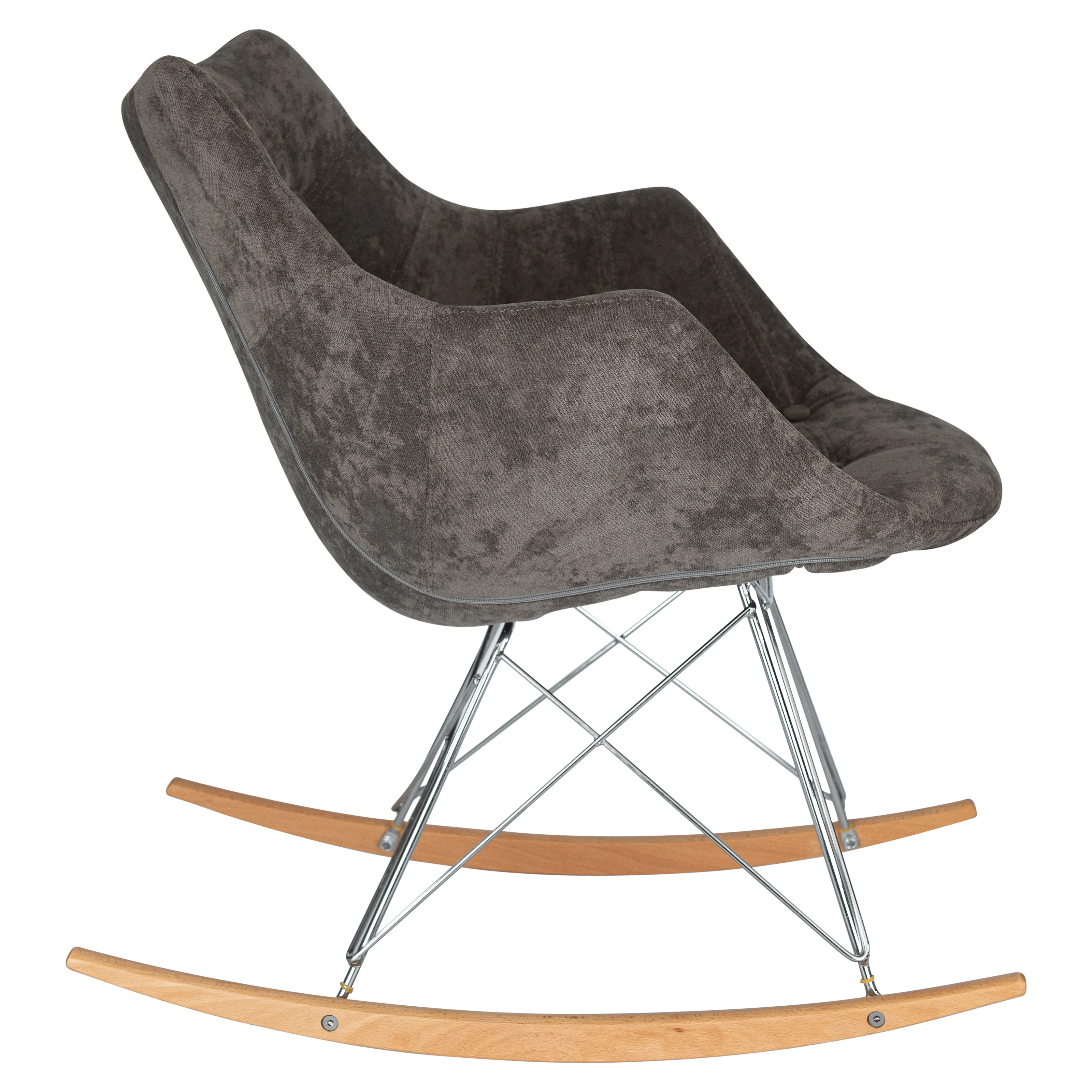 Willow Velvet Eiffel Base Rocking Chair
