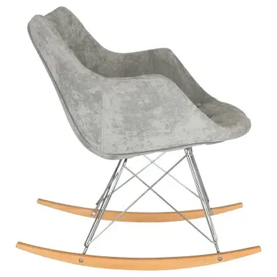 Willow Velvet Eiffel Base Rocking Chair