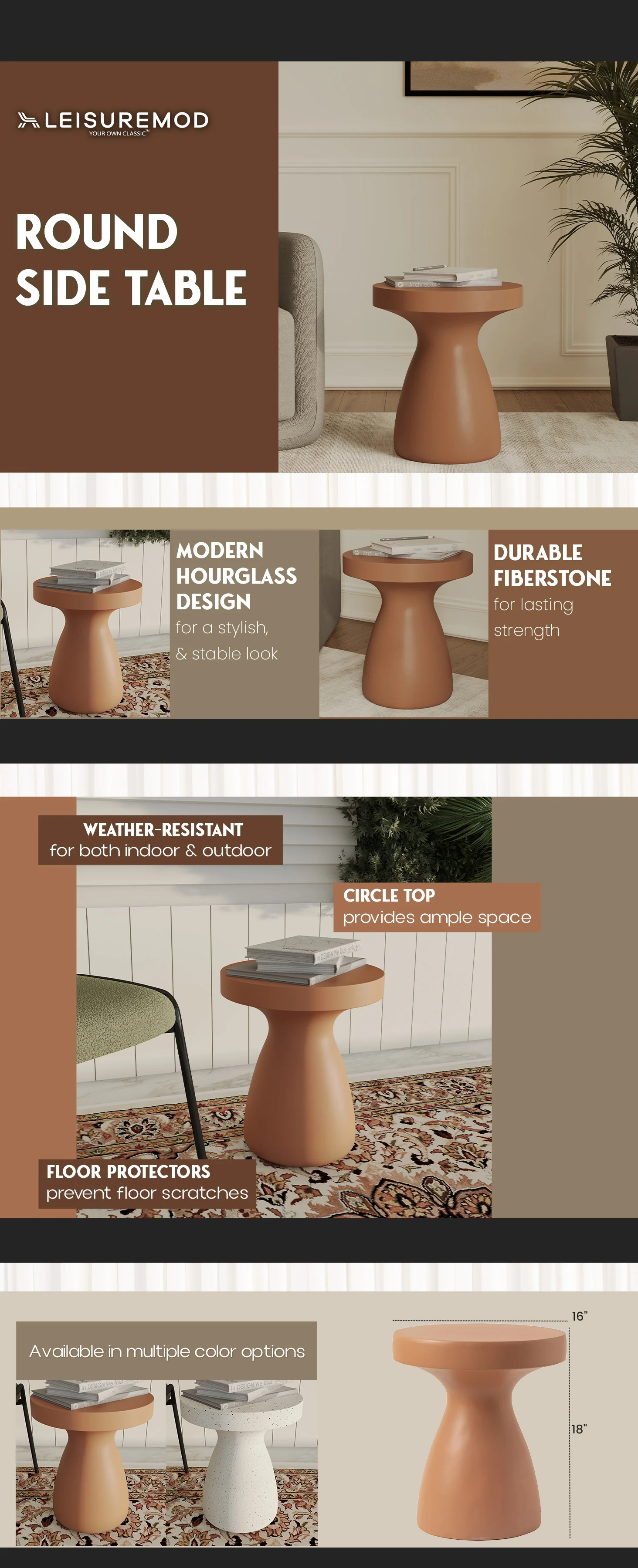 Modern Side End Table Wisp Series In Pink