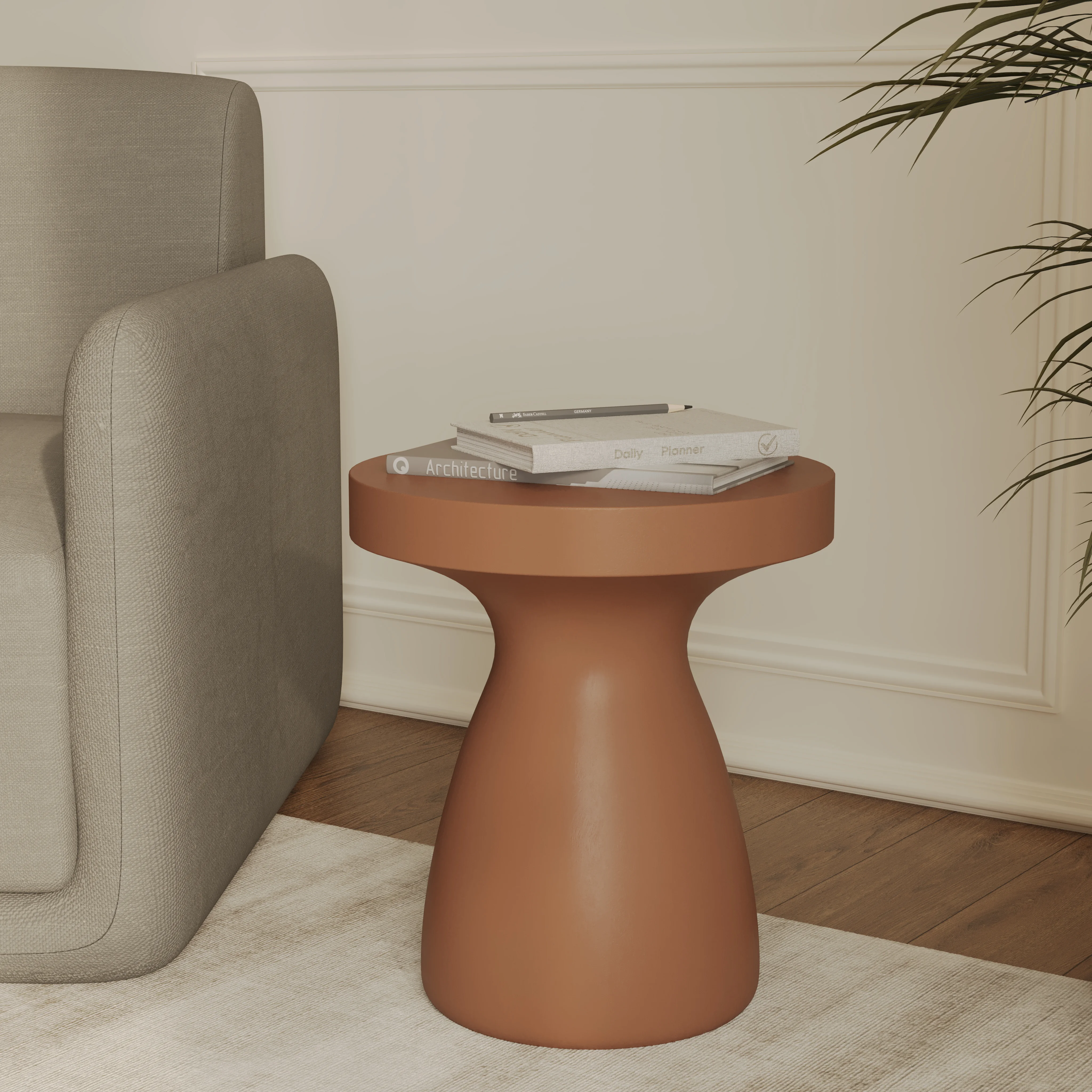 Modern Side End Table Wisp Series In Pink