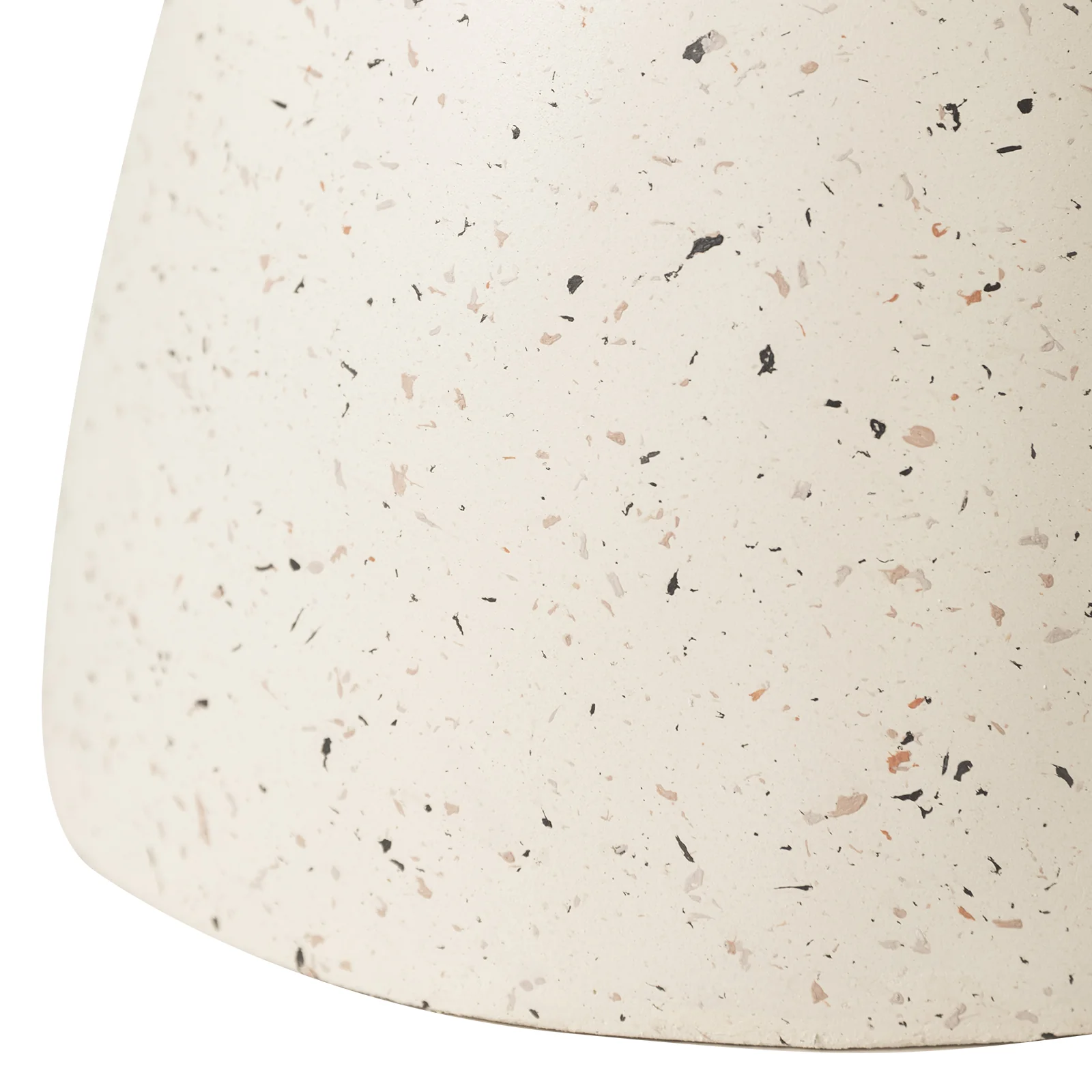 Modern Side End Table Wisp Series In Terrazzo White