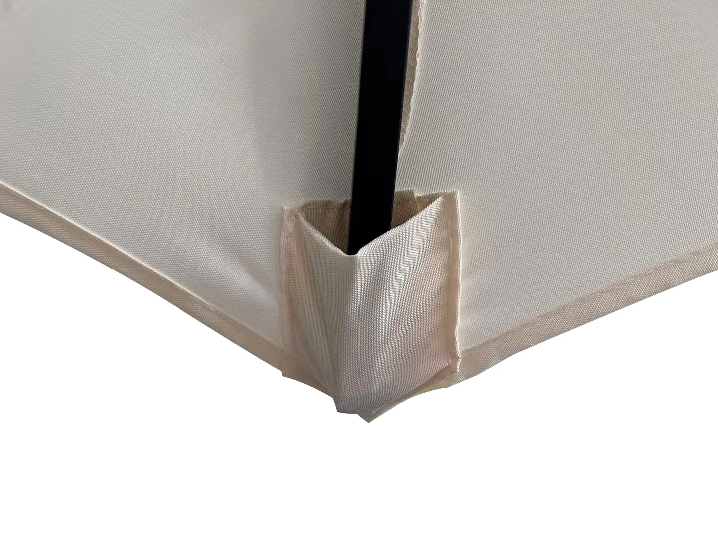 Willry Modern Outdoor 10 Ft Offset Cantilever Hanging Patio Umbrella With Solar Powered LED in Cream