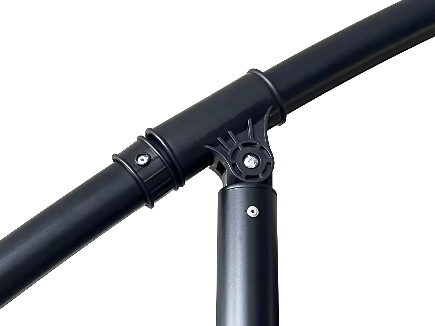 Willry Modern Outdoor 10 Ft Offset Cantilever Hanging Patio Umbrella With Solar Powered LED in Cream