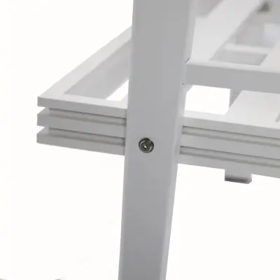 Walbrooke Modern Outdoor Patio Loveseat with White Aluminum Frame and Removable Cushions For Patio and Backyard Garden