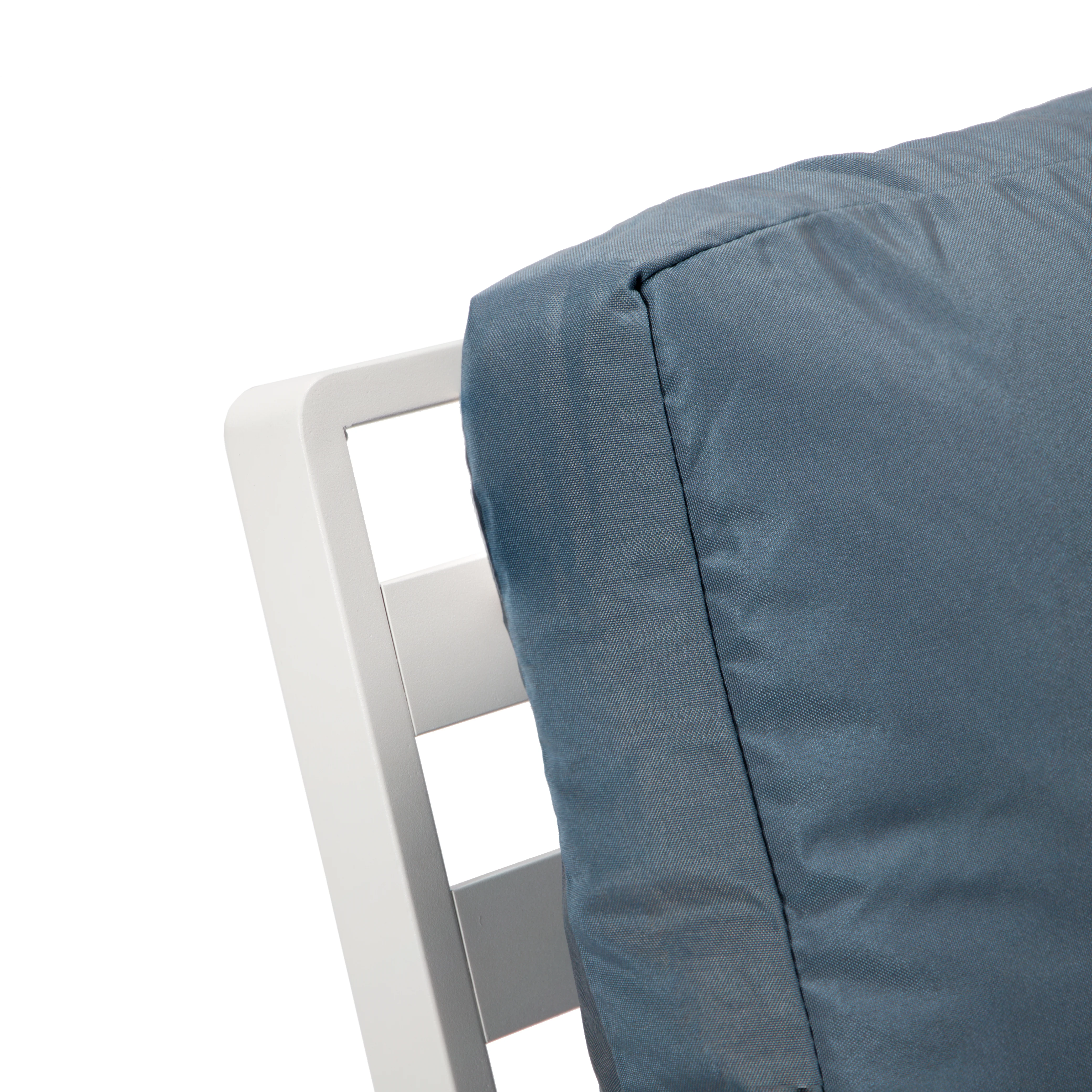 Walbrooke Modern Outdoor Patio Loveseat with White Aluminum Frame and Removable Cushions For Patio and Backyard Garden