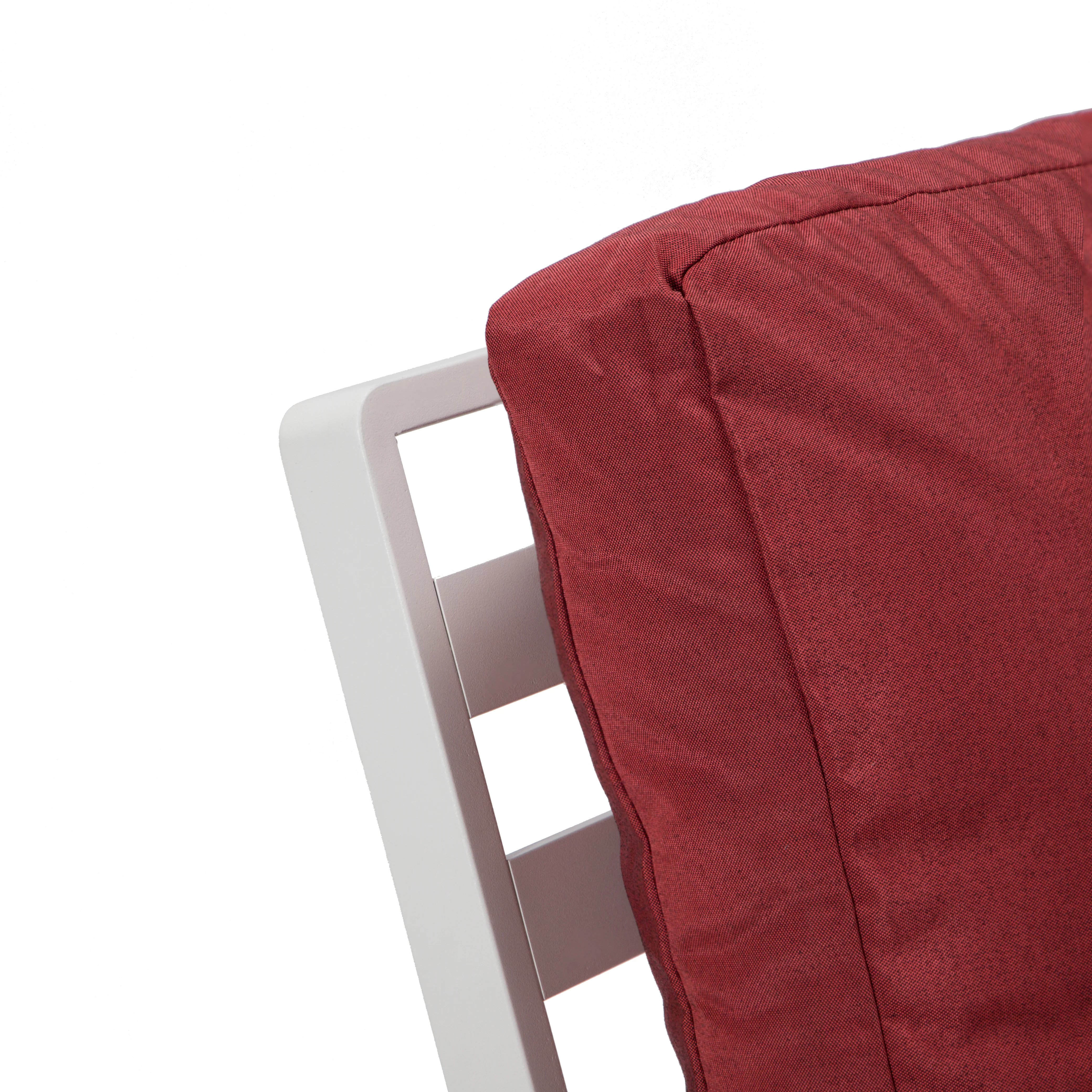 Walbrooke Modern Outdoor Patio Loveseat with White Aluminum Frame and Removable Cushions For Patio and Backyard Garden