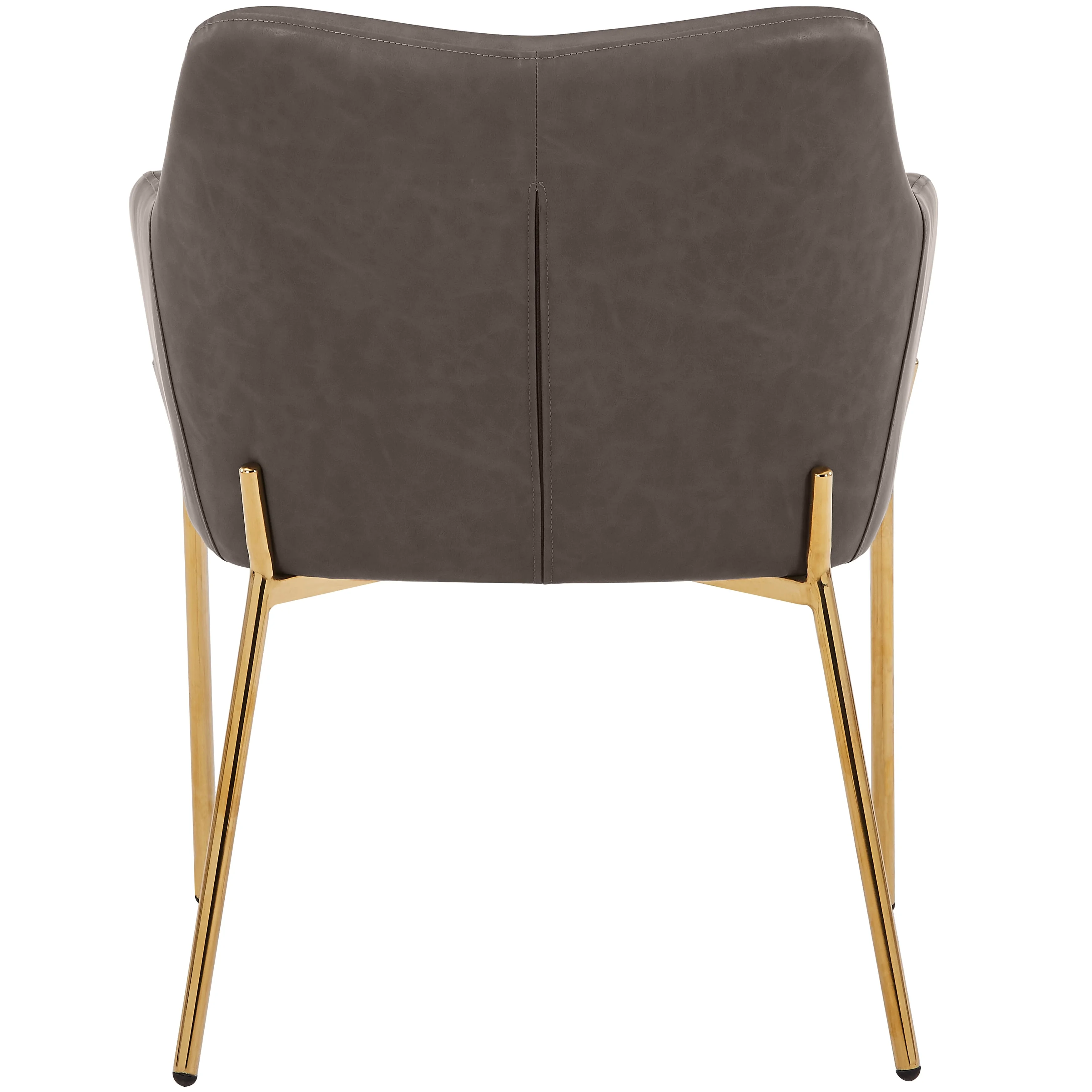 Zaire Collection Modern Dining Chair, Gold Legs and CHarcoal Fabric