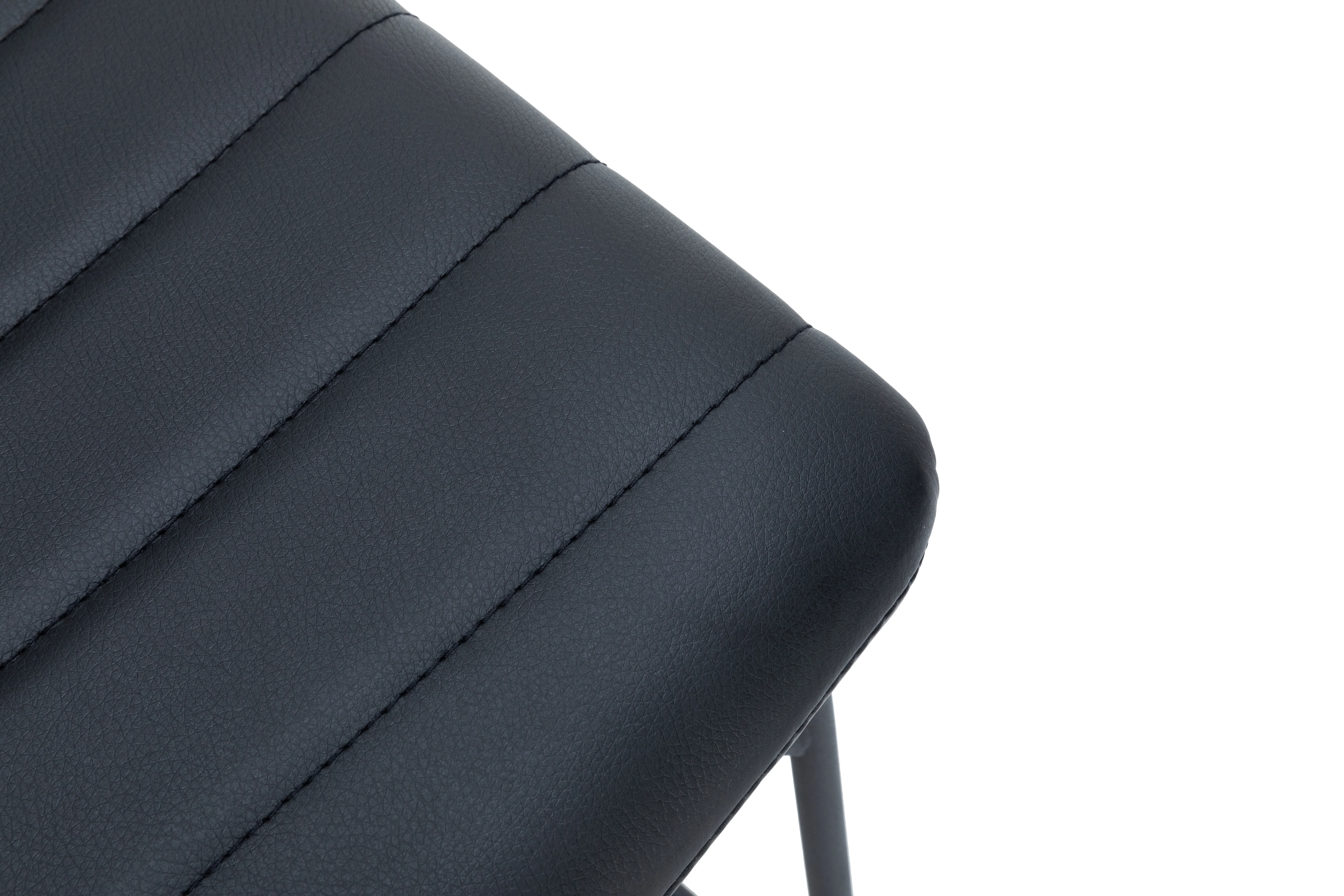 Zylar Series Office Guest Chair in Black Leather