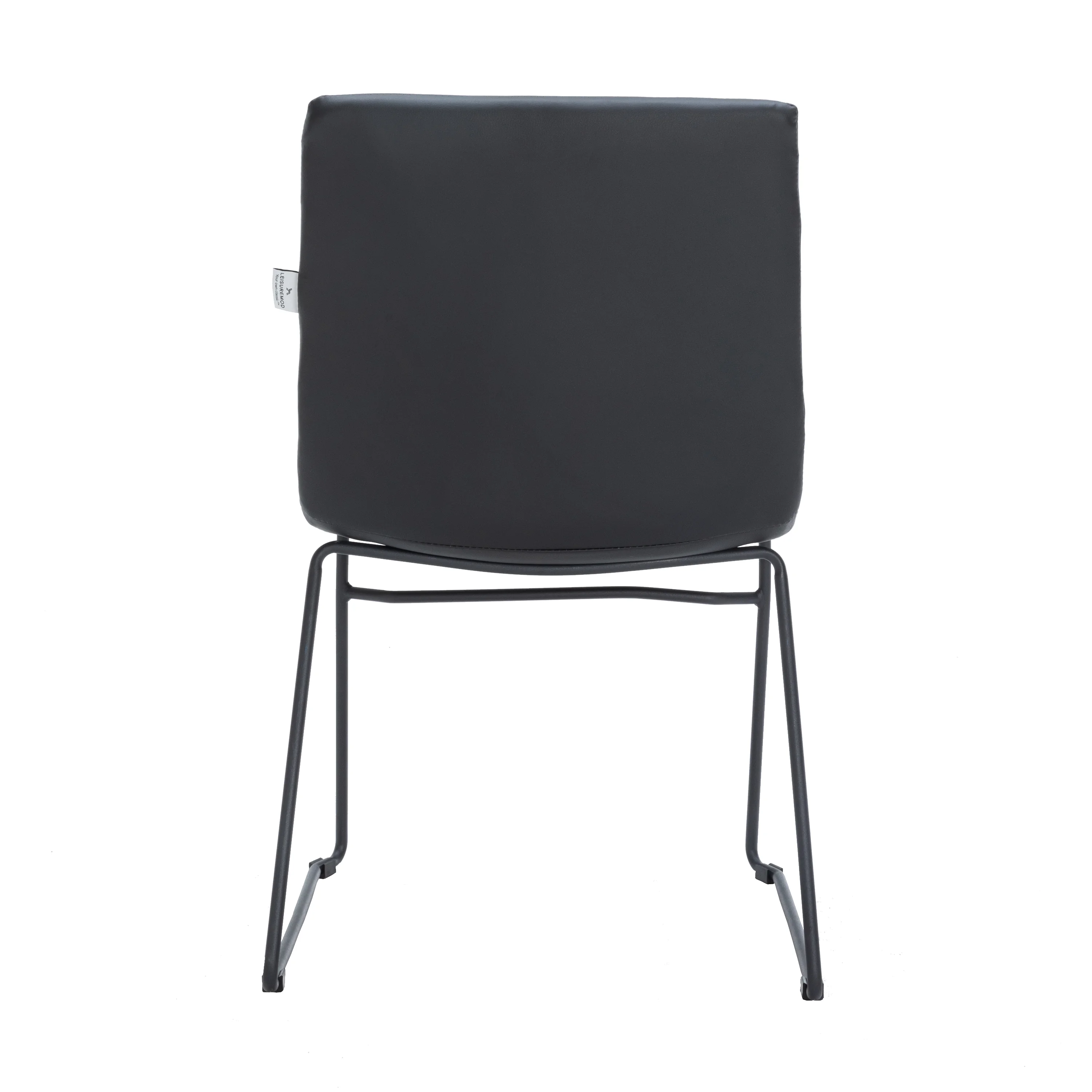 Zylar Series Office Guest Chair in Black Leather