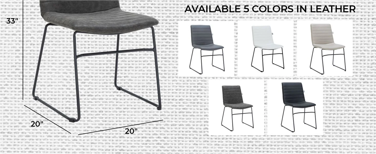 Zylar Series Office Guest Chair in Charcoal Leather